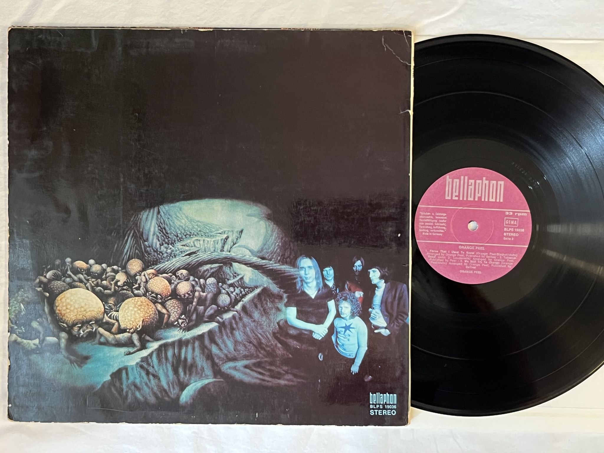 Omslagsbild för skivan ORANGE PEEL s/t LP -70 Ger BELLAPHON BLPS 19036 *** RARE PROG **