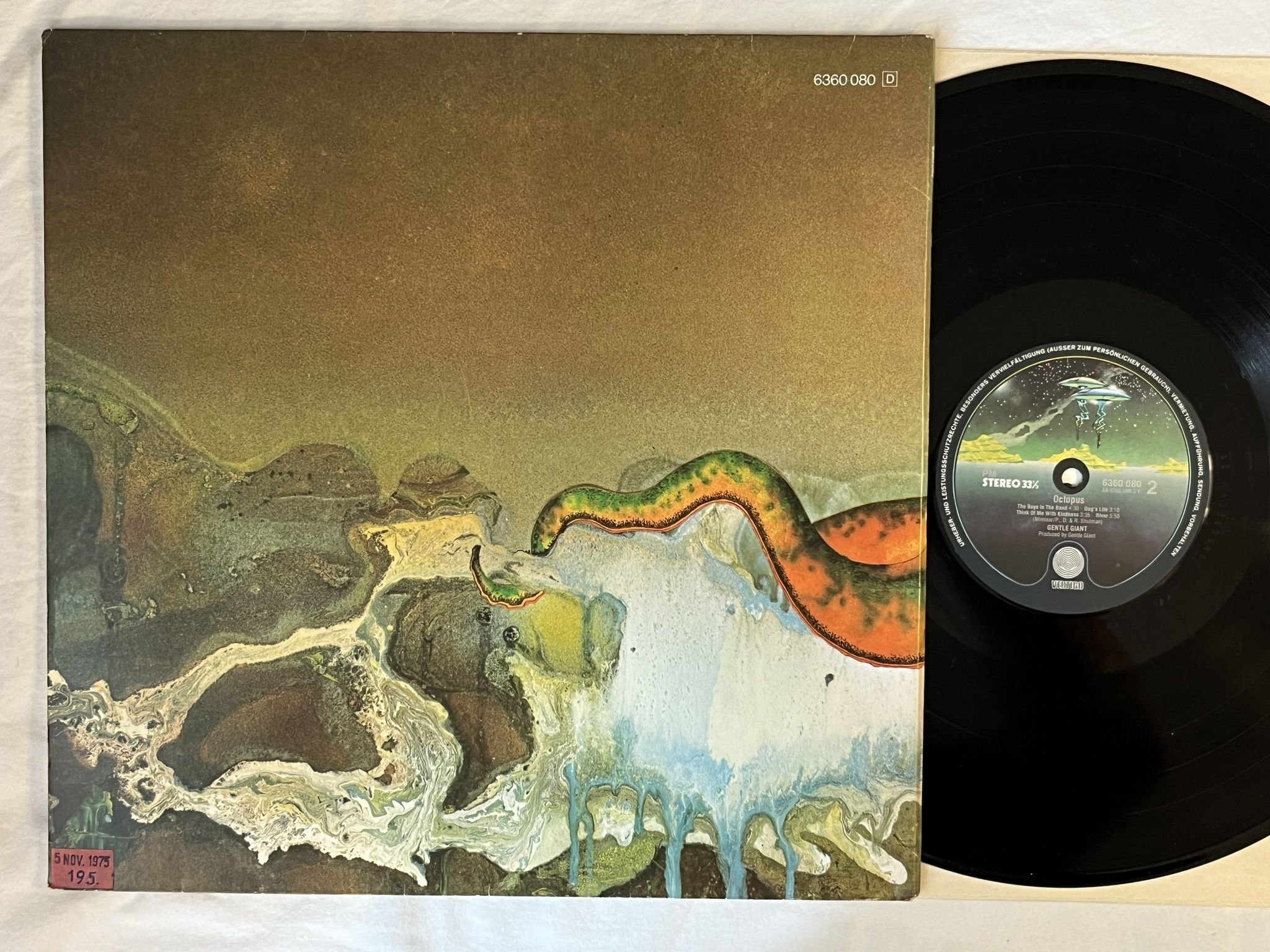 Omslagsbild för skivan GENTLE GIANT octopus LP re Ger VERTIGO 6360080 *** PROG **