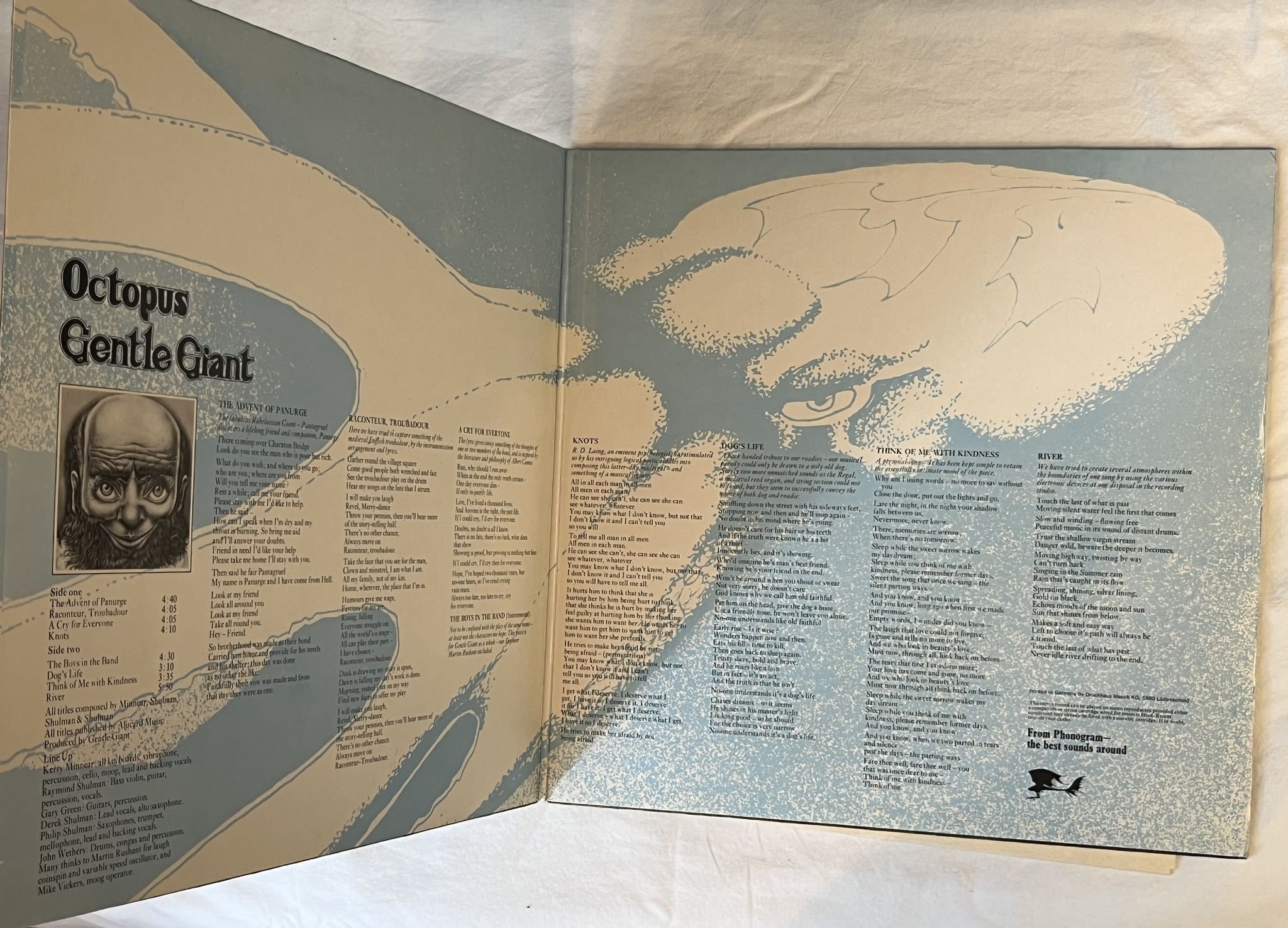 Omslagsbild för skivan GENTLE GIANT octopus LP re Ger VERTIGO 6360080 *** PROG **