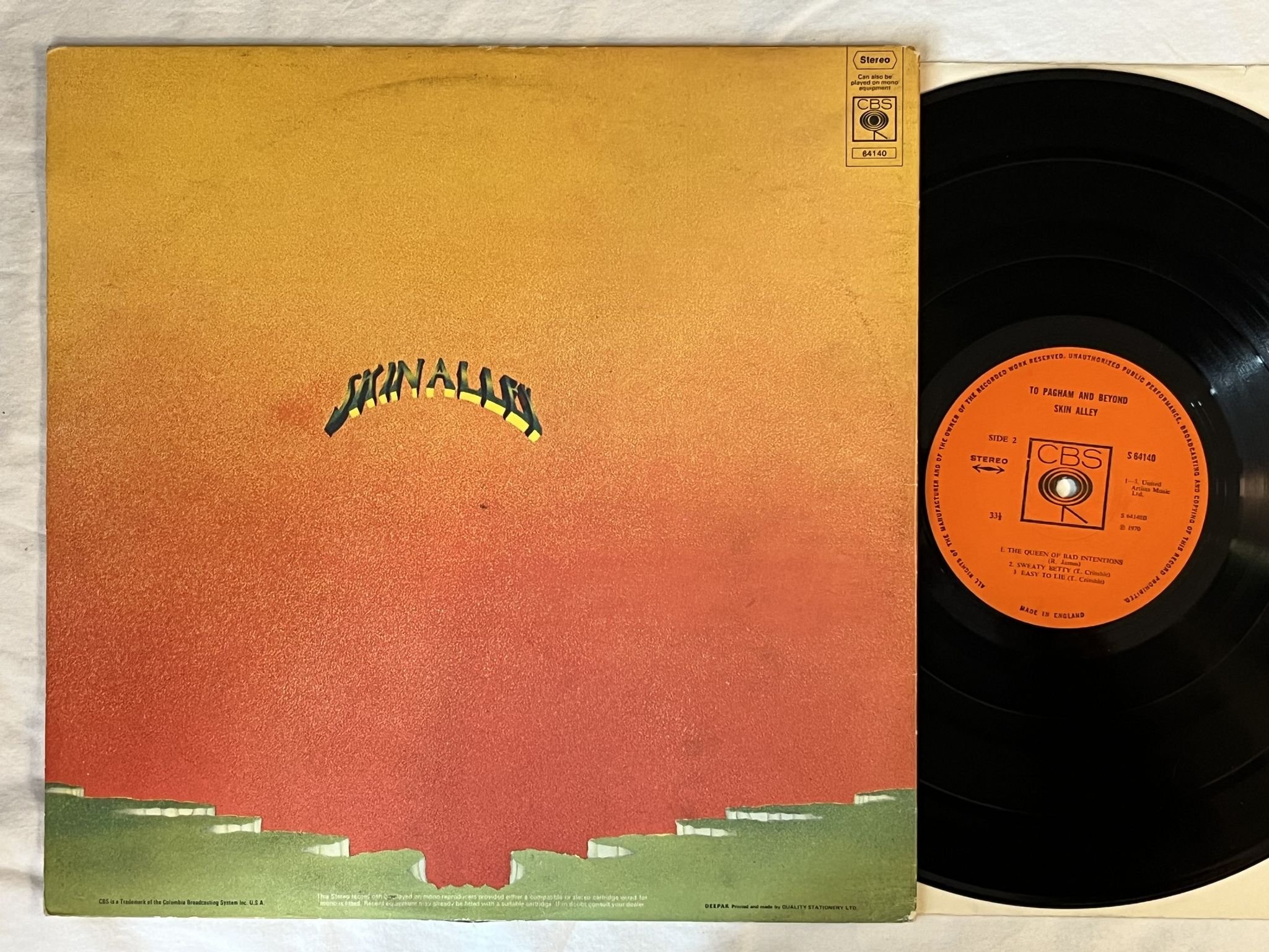 Omslagsbild för skivan SKIN ALLEY To Pagham And Beyond LP -70 UK CBS S 64140 ** PSYCH / PROG **