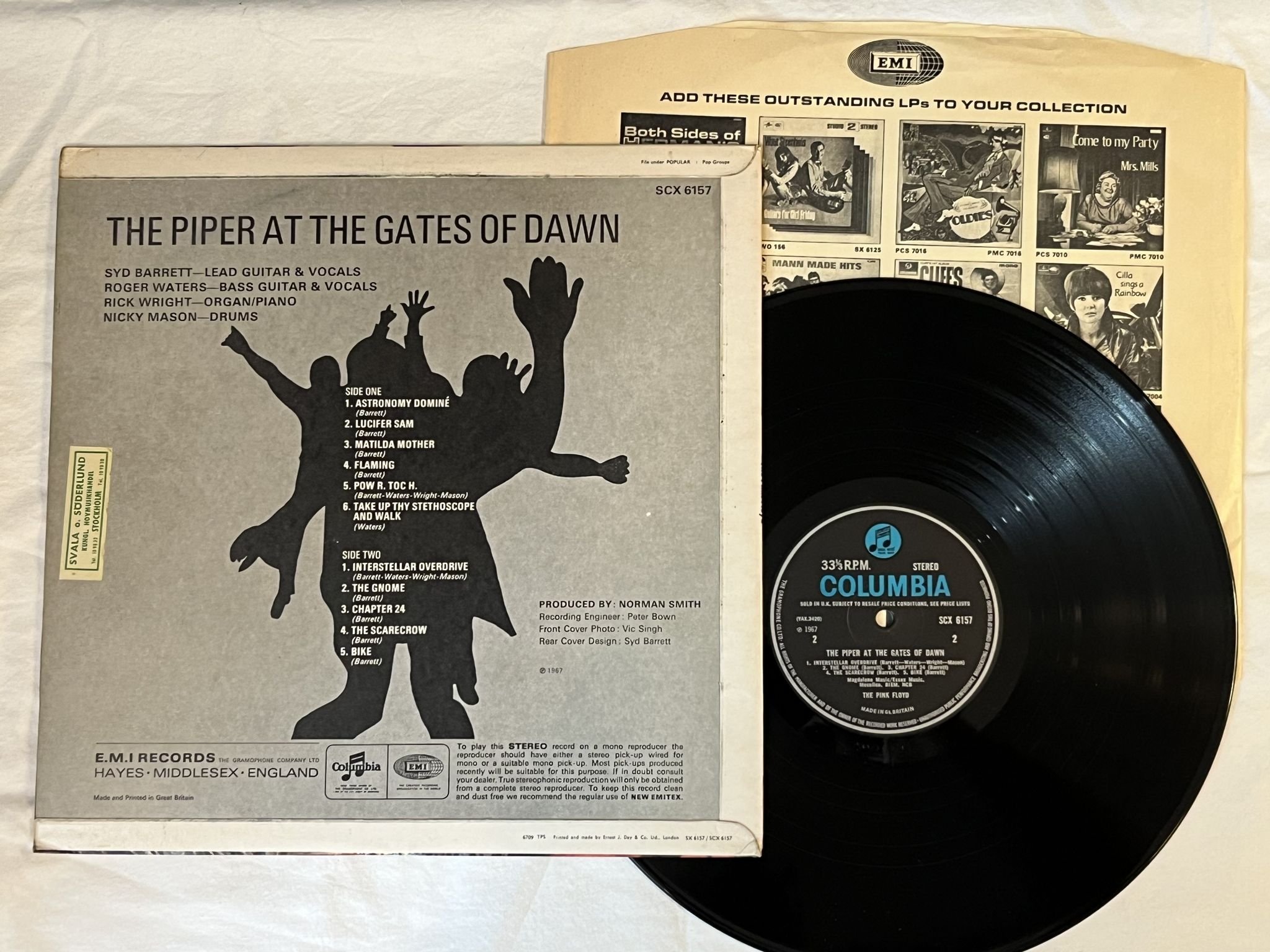 Omslagsbild för skivan PINK FLOYD The Piper At The Gates Of Dawn LP -67 UK COLUMBIA SCX 6157 ** RARE **