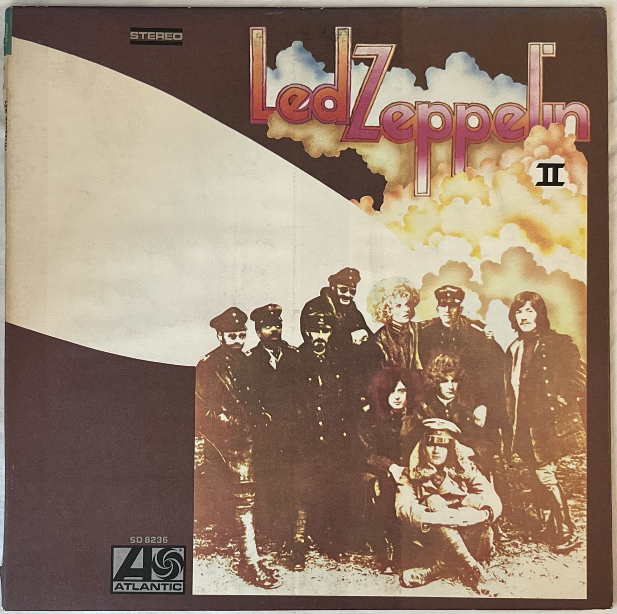 Omslagsbild för skivan LED ZEPPELIN II LP -69 US ATLANTIC SD 8236 *** RARE Robert Ludwig CUT ***