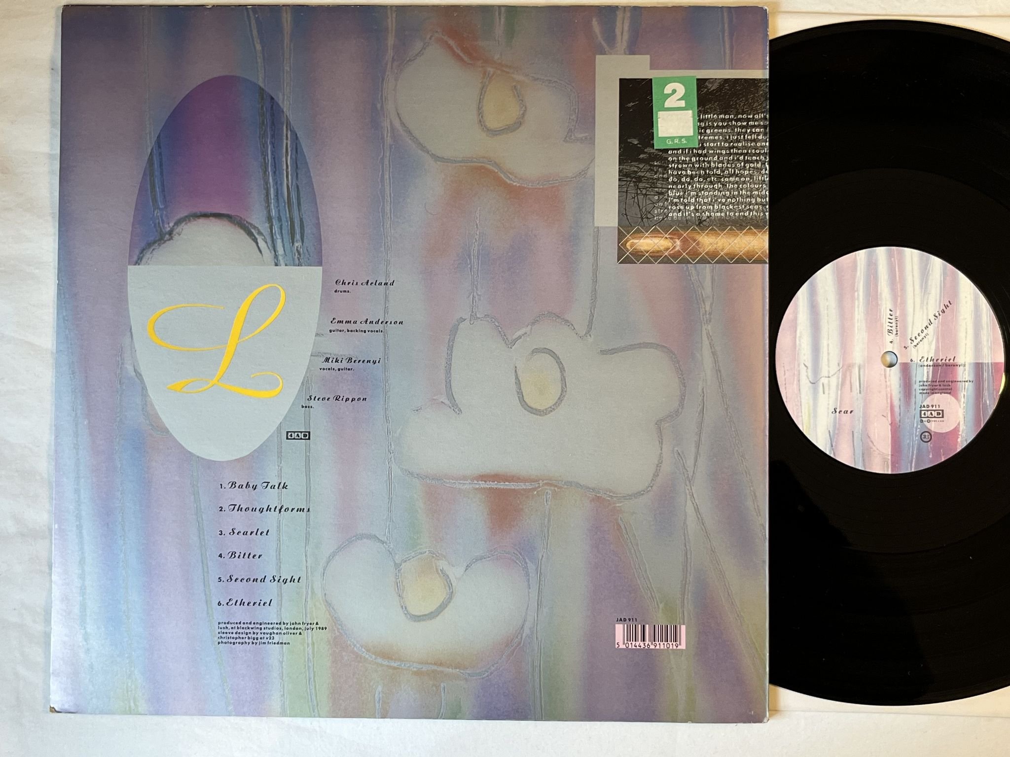 Omslagsbild för skivan LUSH scar LP -89 UK 4AD JAD 911 *** Shoegaze / Indie Rock ***