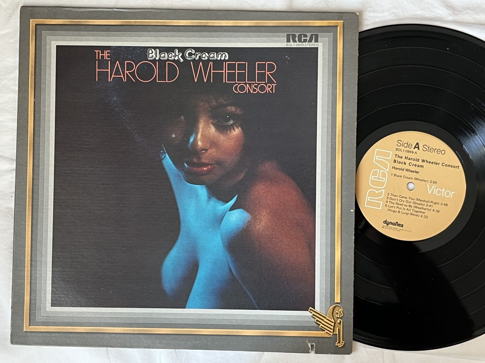 Omslagsbild för skivan HAROLD WHEELER CONCORT black cream LP -75 US RCA BGL1 0849