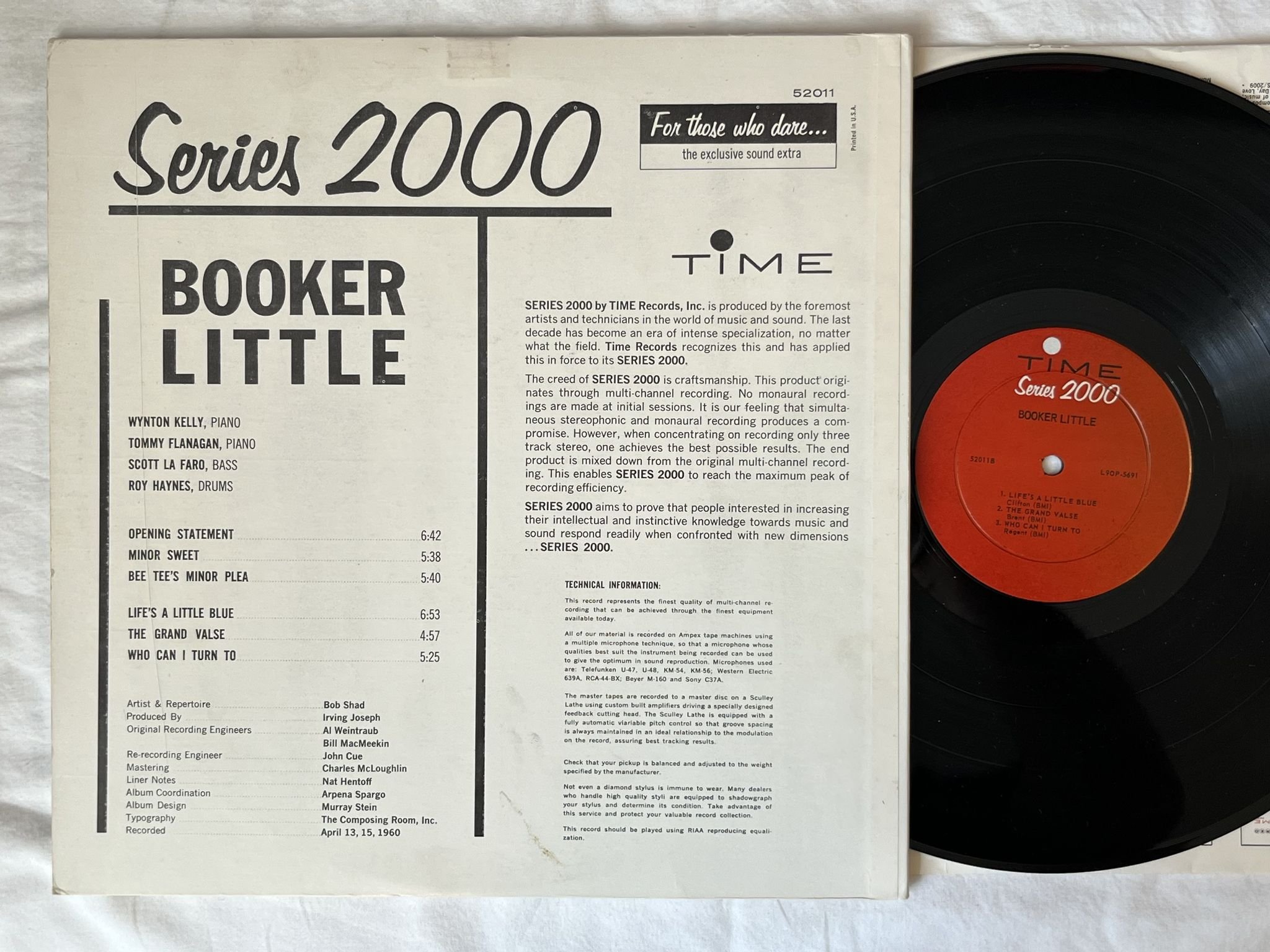 Omslagsbild för skivan BOOKER LITTLE s/t LP -60 US TIME RECORDS 52011 *** SCOTT LAFARO ***