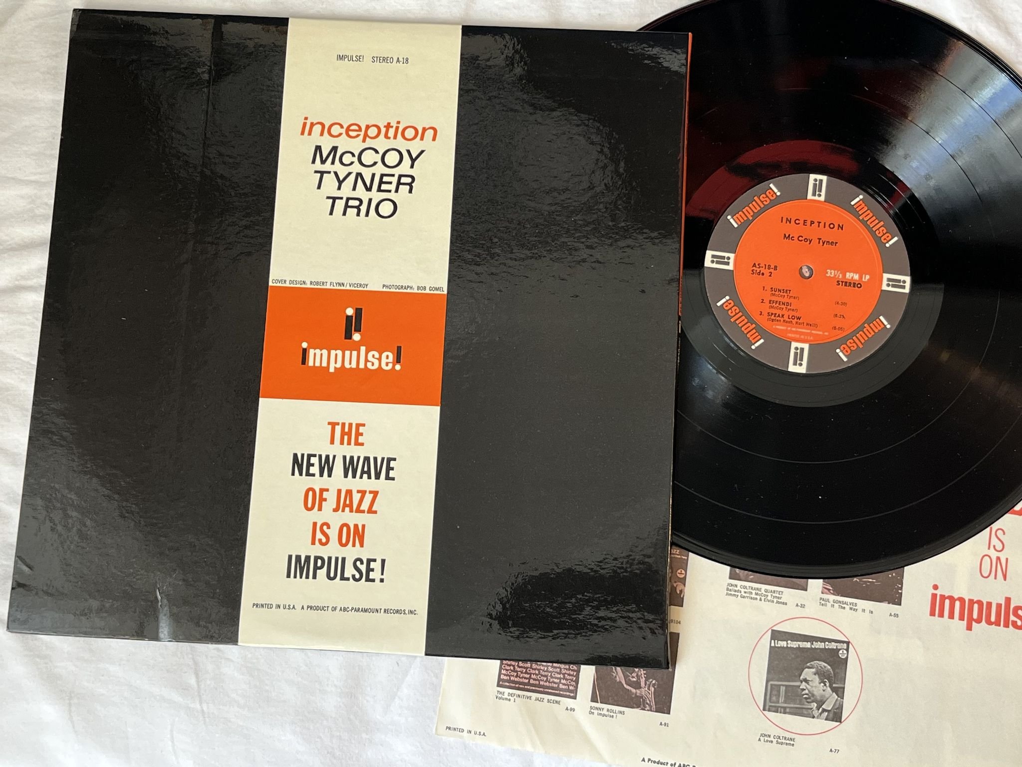 Omslagsbild för skivan McCOY TYNER inception LP -62 US IMPULSE AS-18 *** MODAL JAZZ ***