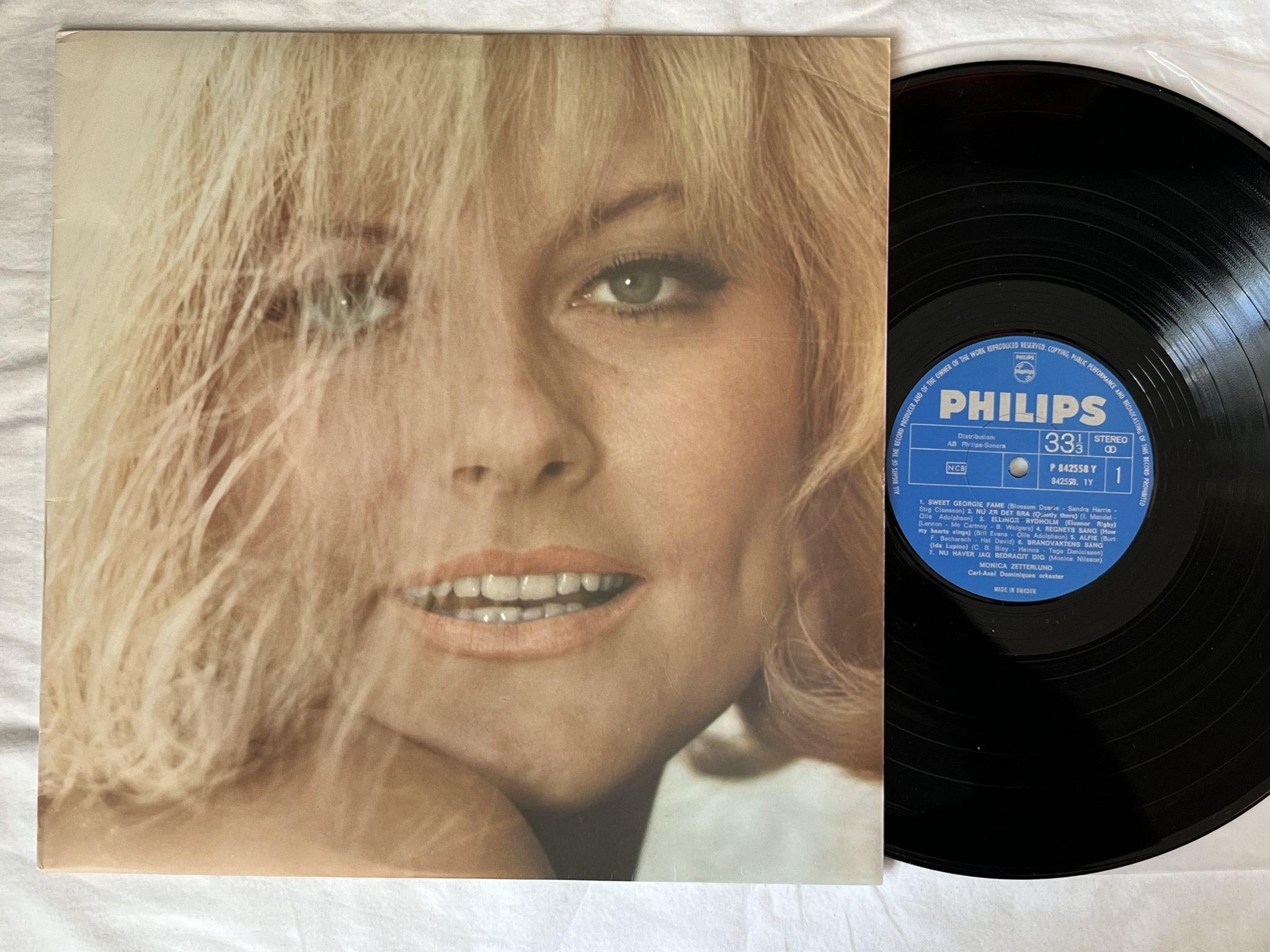 Omslagsbild för skivan MONICA ZETTERLUND s/t LP -67 Swe PHILIPS P 842558 Y