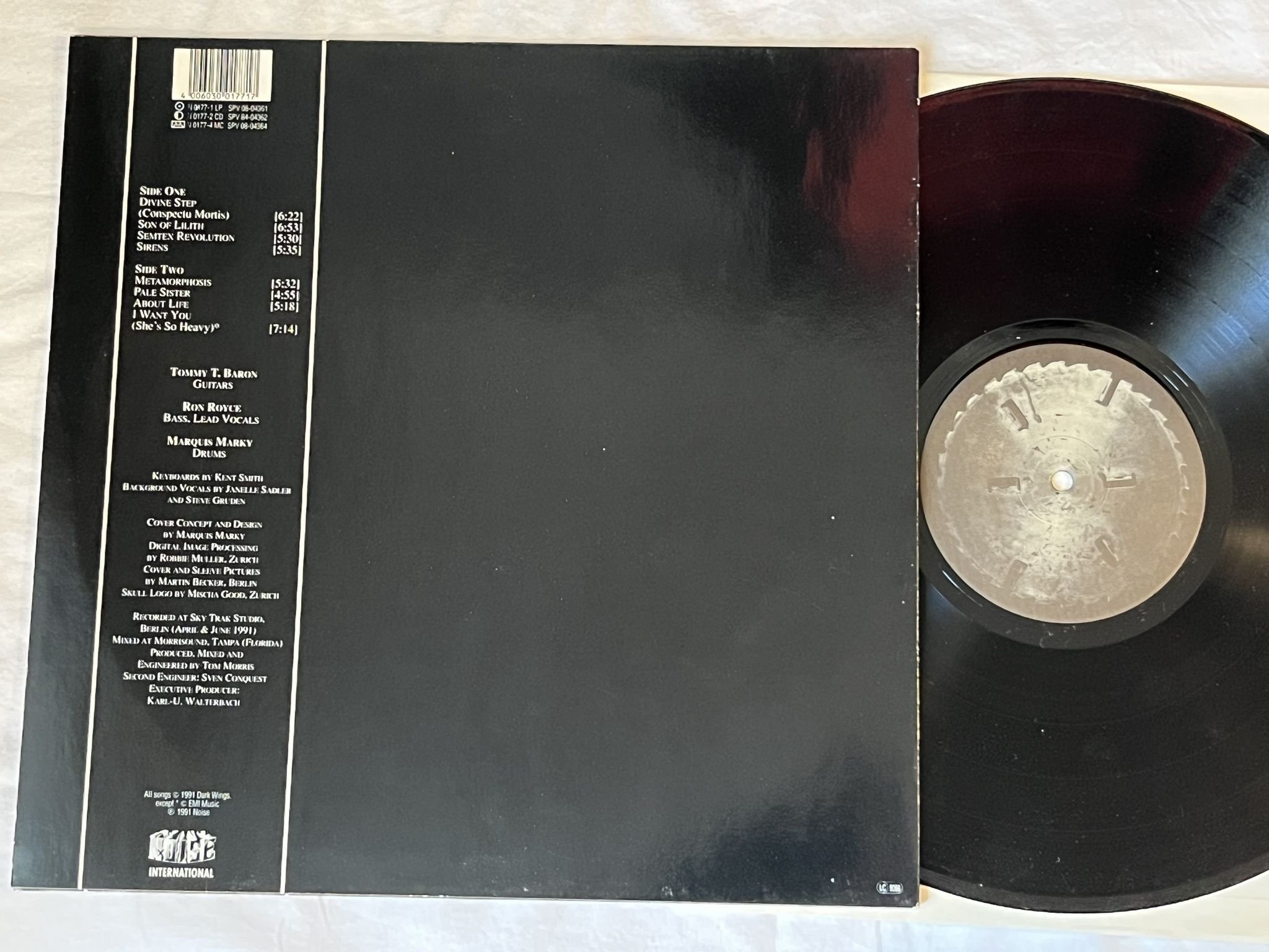 Omslagsbild för skivan CORONER Mental Vortex LP -91 Ger NOISE INTERNATIONAL N 0177-1 *** TRASH ***