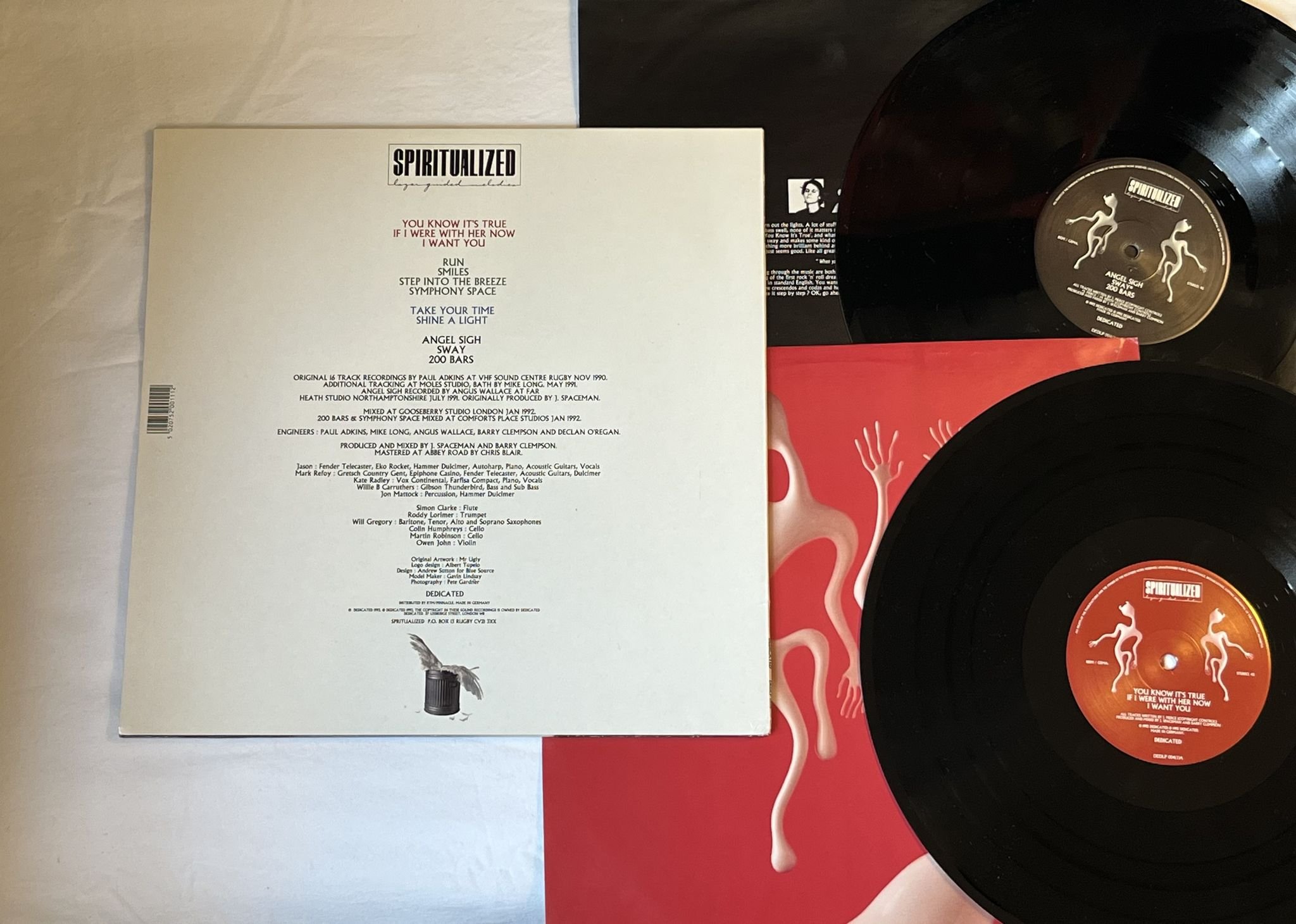 Omslagsbild för skivan SPIRITULIZED Lazer Guided Melodies 2xLP -92 DEDICATED DEDLP 004 ** Rare **