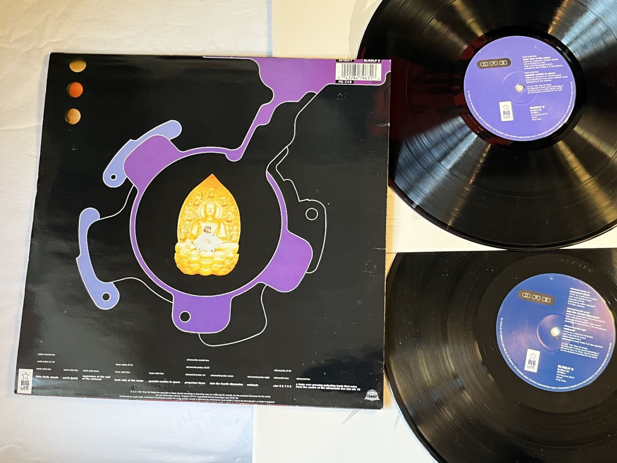 Omslagsbild för skivan THE ORB 's Adventures Beyond The Ultraworld 2xLP -91 BIG LIFE ** House **