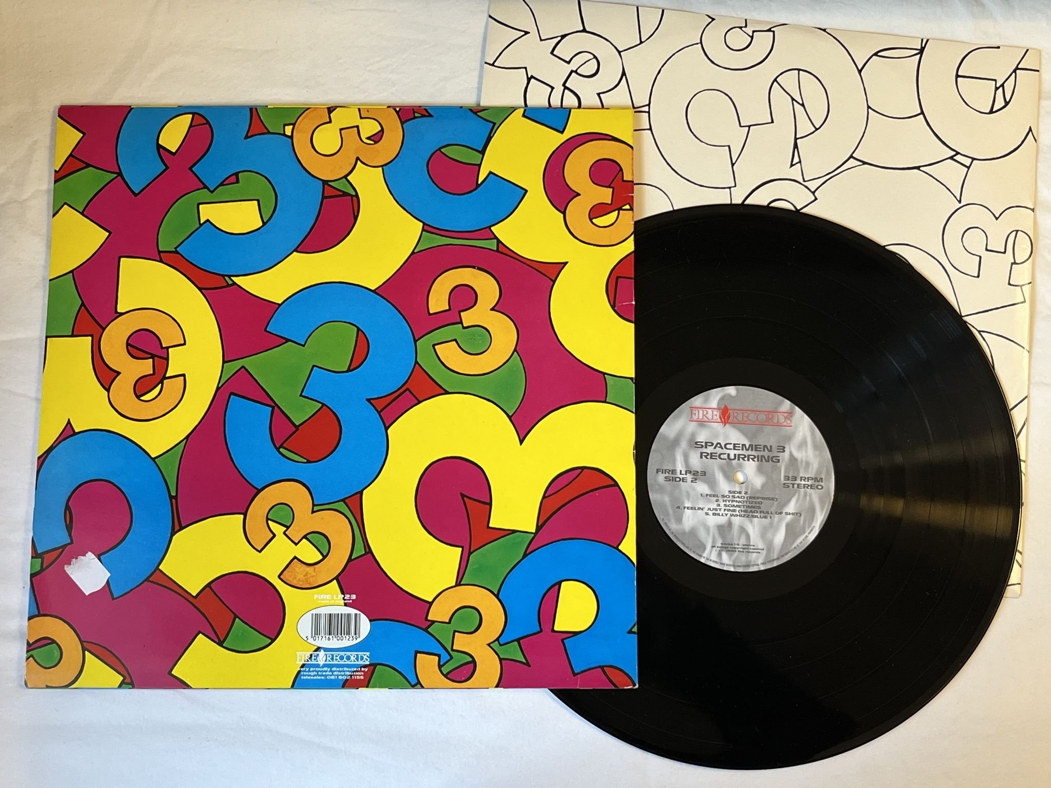 Omslagsbild för skivan SPACEMEN 3 Recurring LP -91 UK fire records FIRE LP23 ** PSYCH / INDIE **