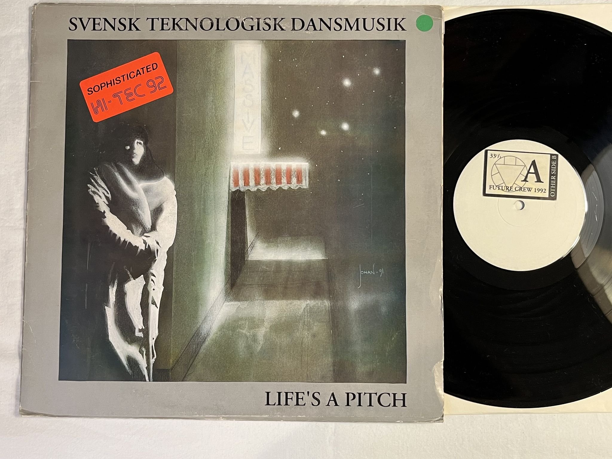 Omslagsbild för skivan V/A Svensk Teknologisk Dansmusik LP -92 Swe FUTURE CREW FCLP 1165 *** RARE ***