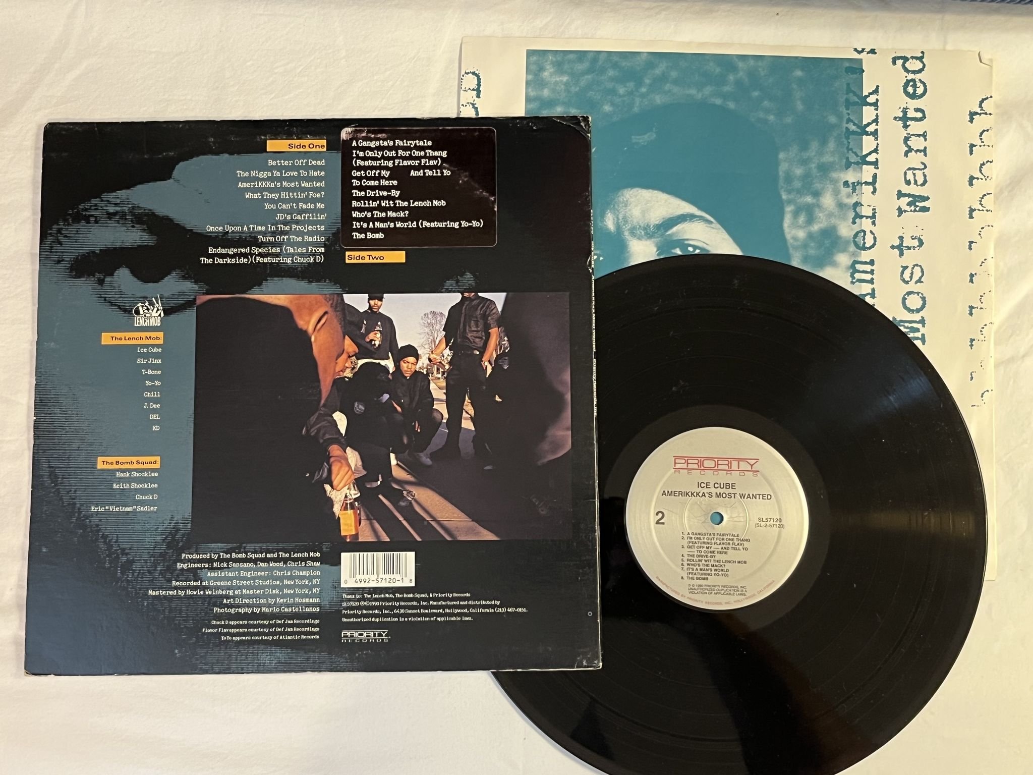 Omslagsbild för skivan ICE CUBE AmeriKKKa's Most Wanted LP -90 US PRIORITY SL57120
