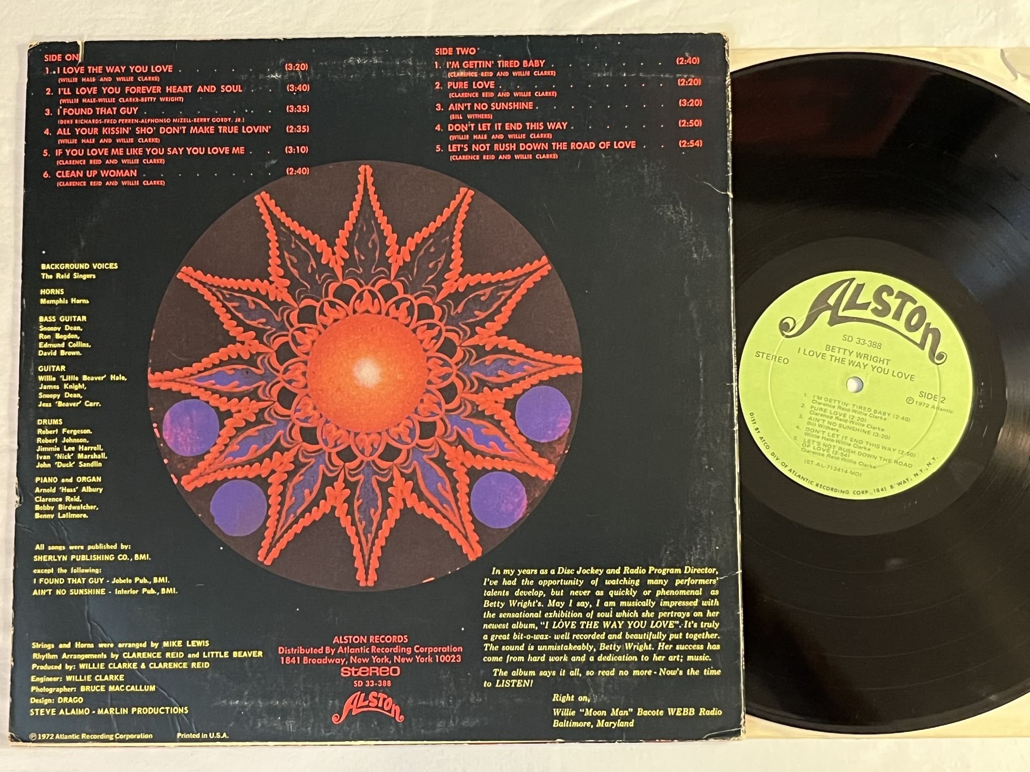 Omslagsbild för skivan BETTY WRIGHT I love the way you love LP -72 US ALSTON SD 33-388