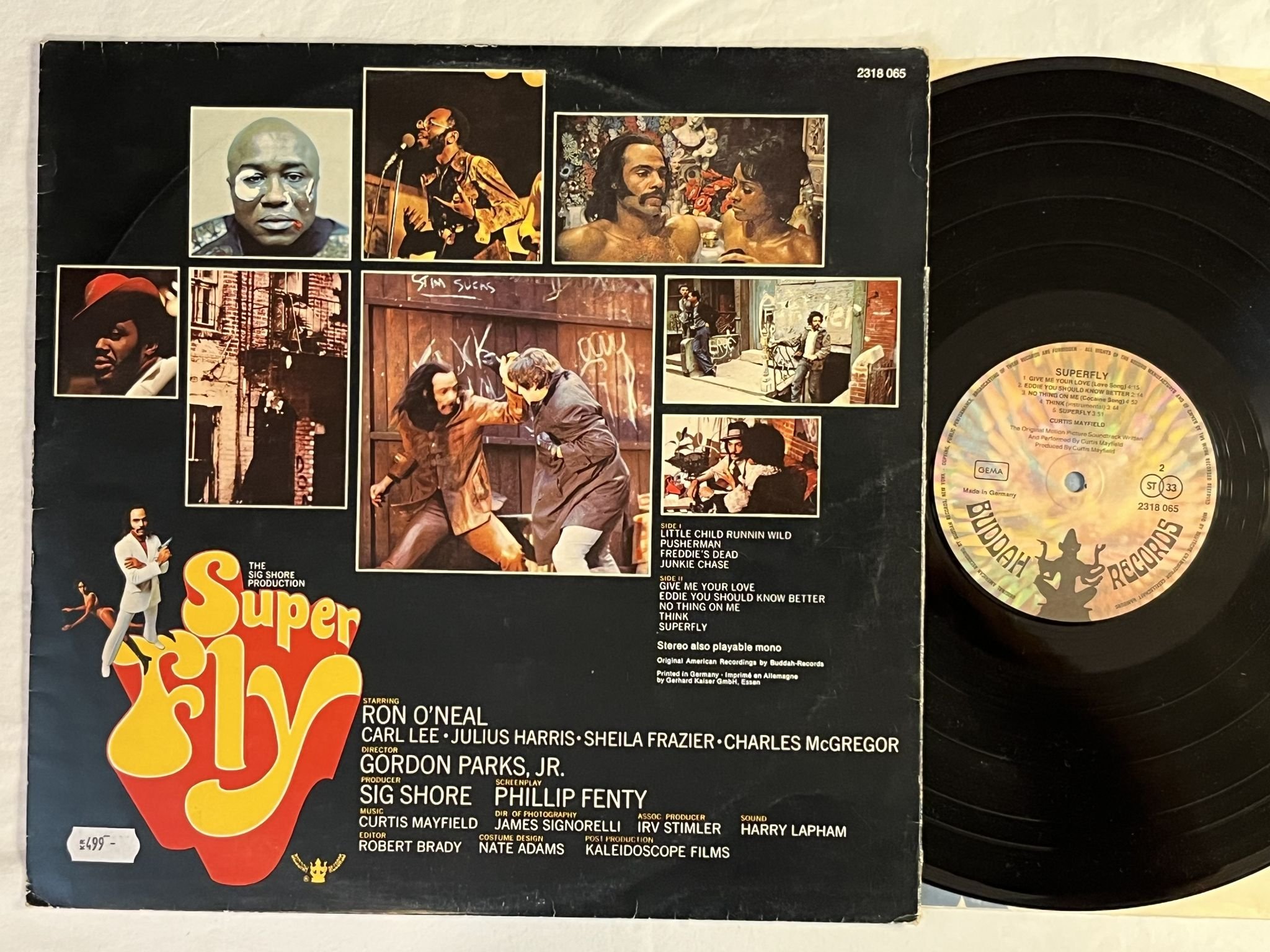 Omslagsbild för skivan CURTIS MAYFIELD superfly LP -73 Ger BUDDAH 2318 065
