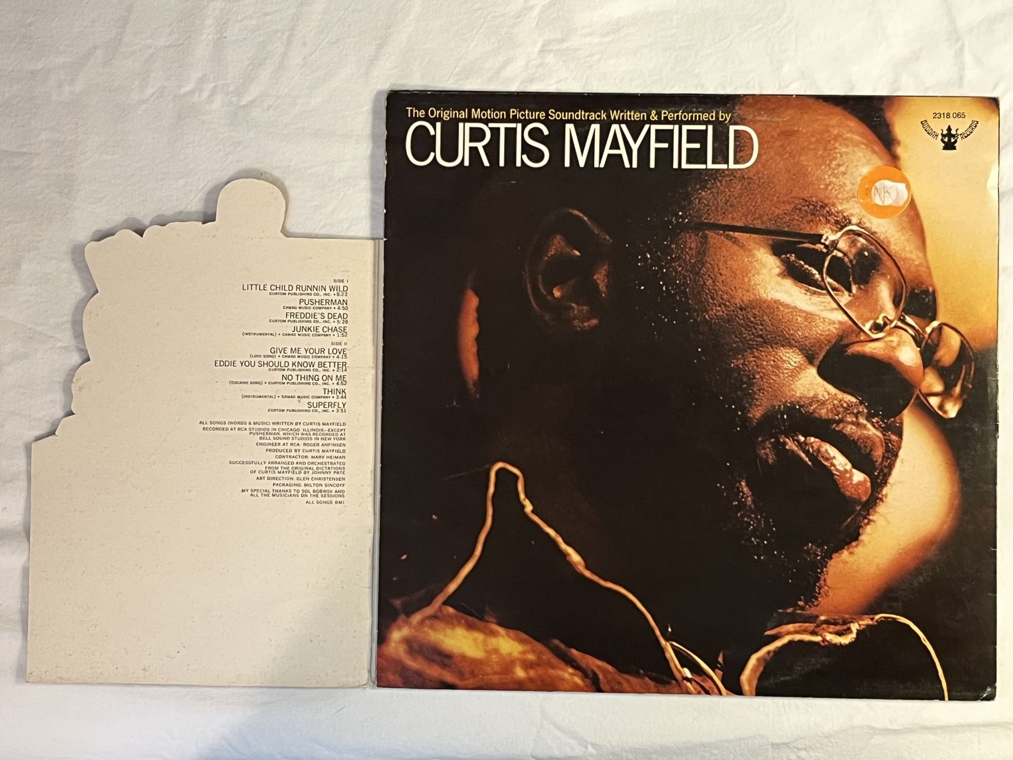 Omslagsbild för skivan CURTIS MAYFIELD superfly LP -73 Ger BUDDAH 2318 065