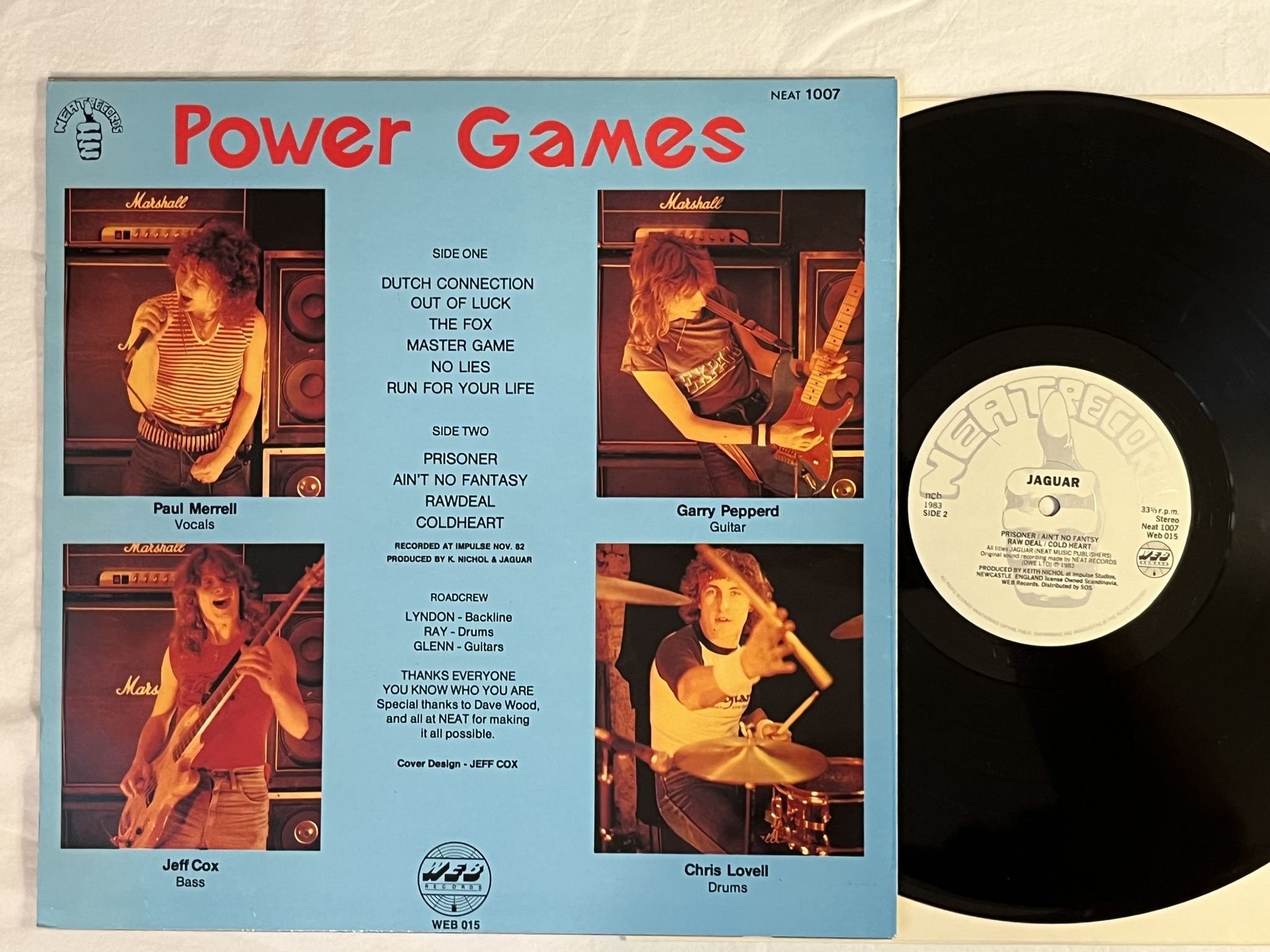 Omslagsbild för skivan JAGUAR s/t LP -83 ncb WEB RECORDS WEB 015