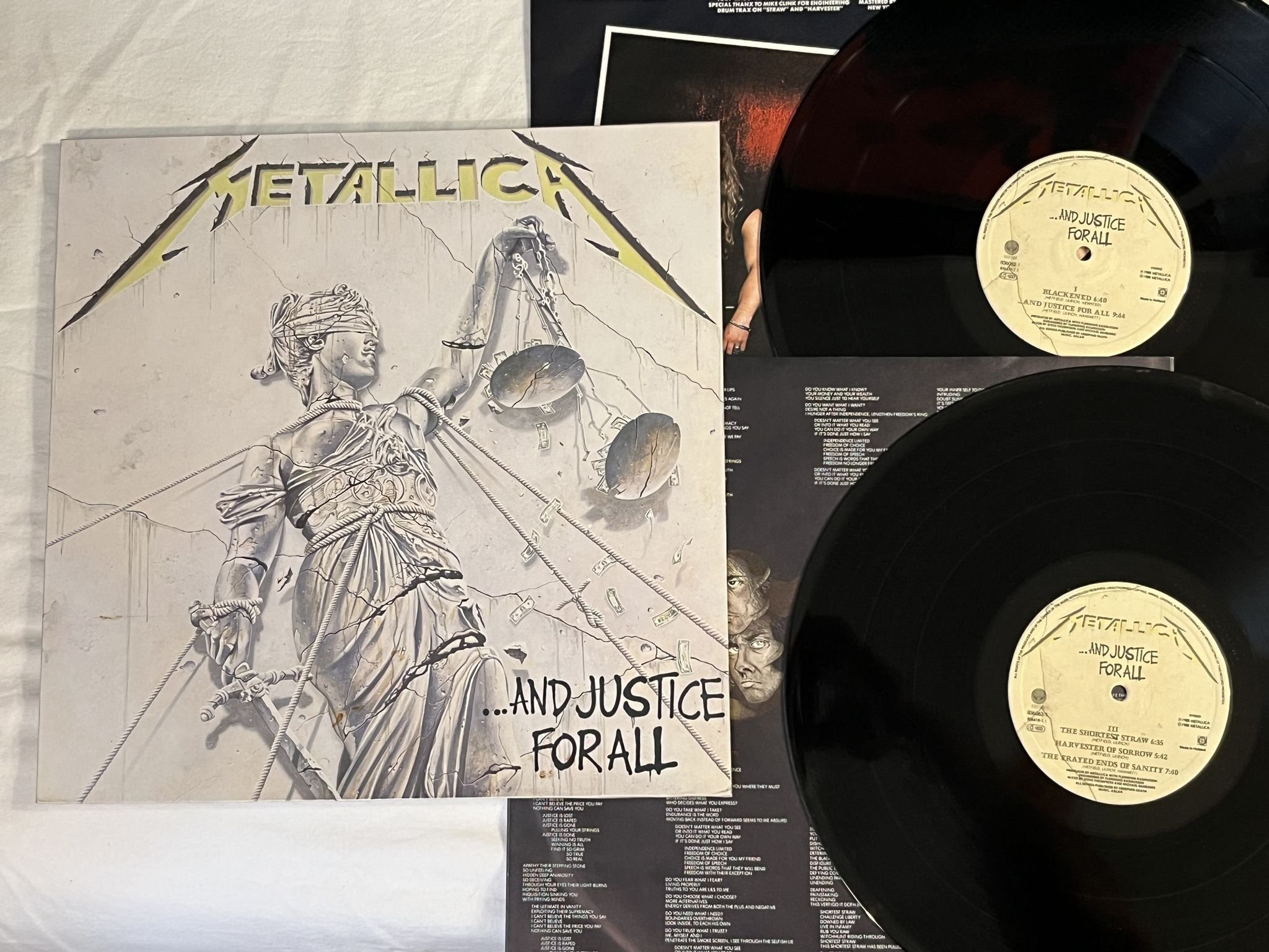 Omslagsbild för skivan METALLICA ...and justice for all 2xLP -88 Hol VERTIGO 836062-1