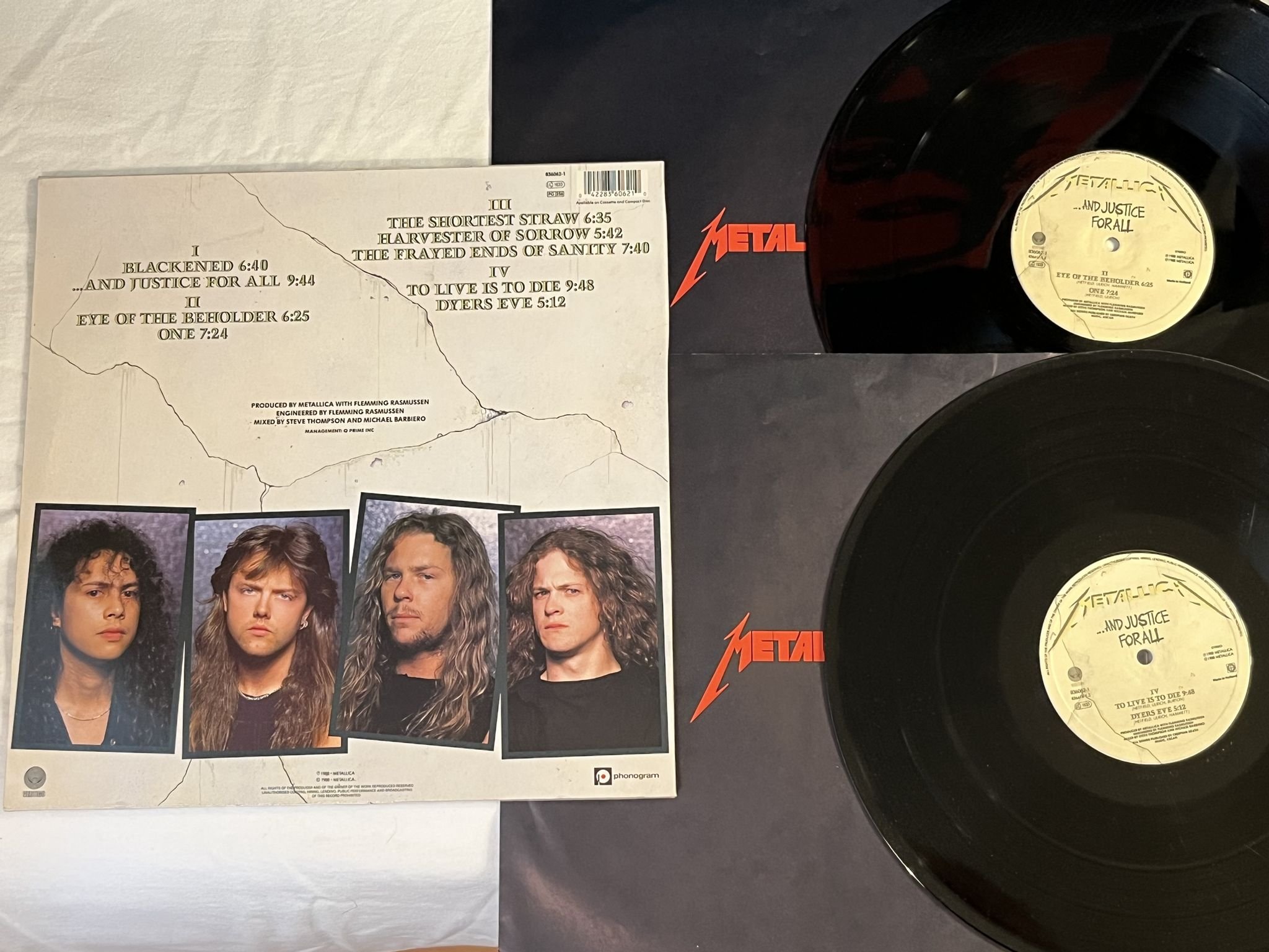 Omslagsbild för skivan METALLICA ...and justice for all 2xLP -88 Hol VERTIGO 836062-1