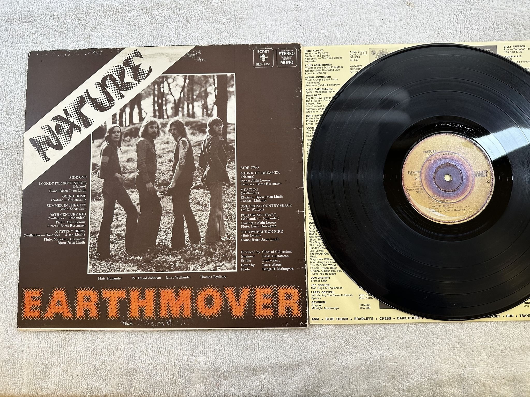 Omslagsbild för skivan NATURE Earthmover LP -74 SONET SLP 2554