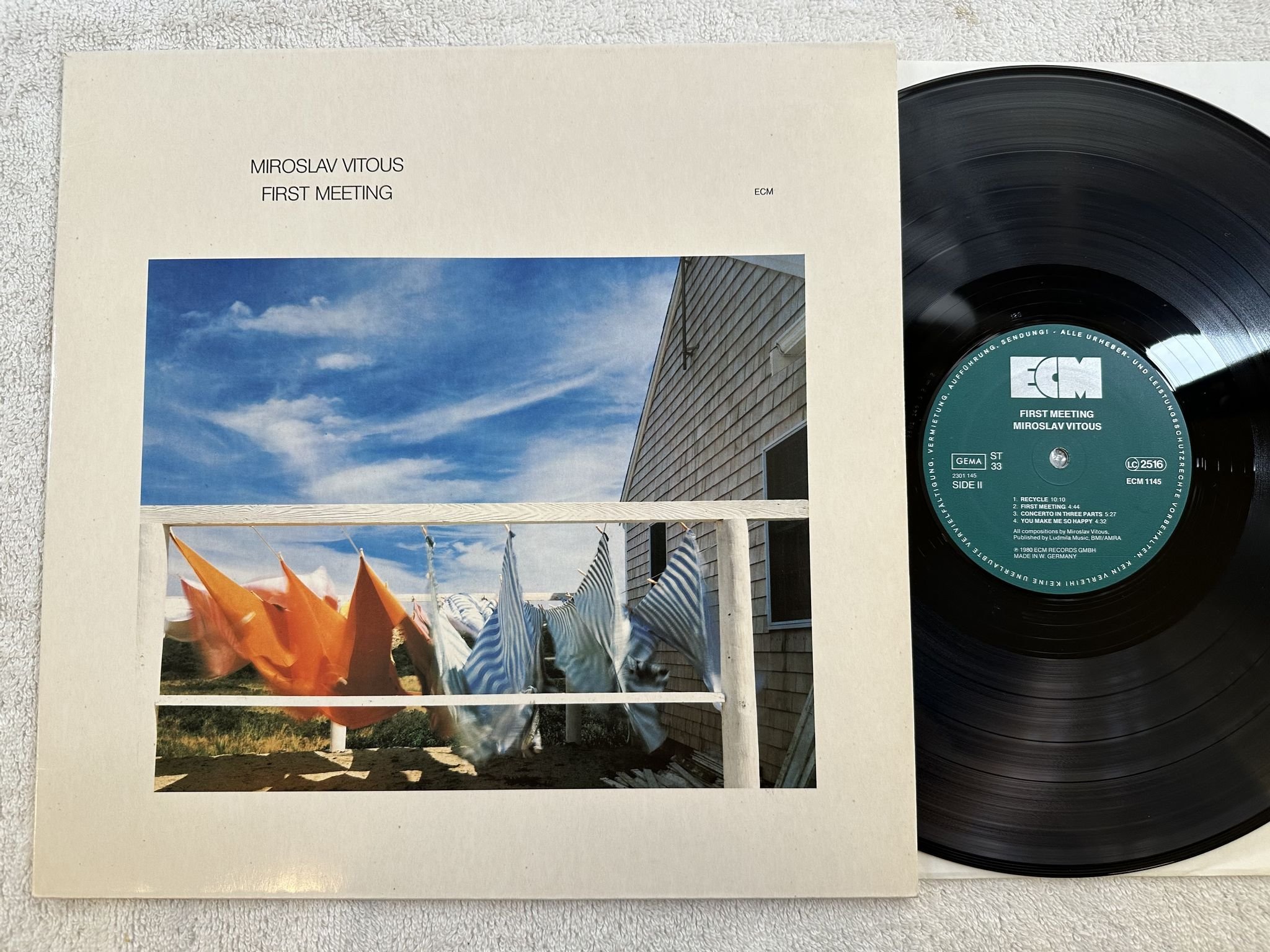 Omslagsbild för skivan MIROSLAV VITOUS First Meeting LP -80 US ECM 1-1145