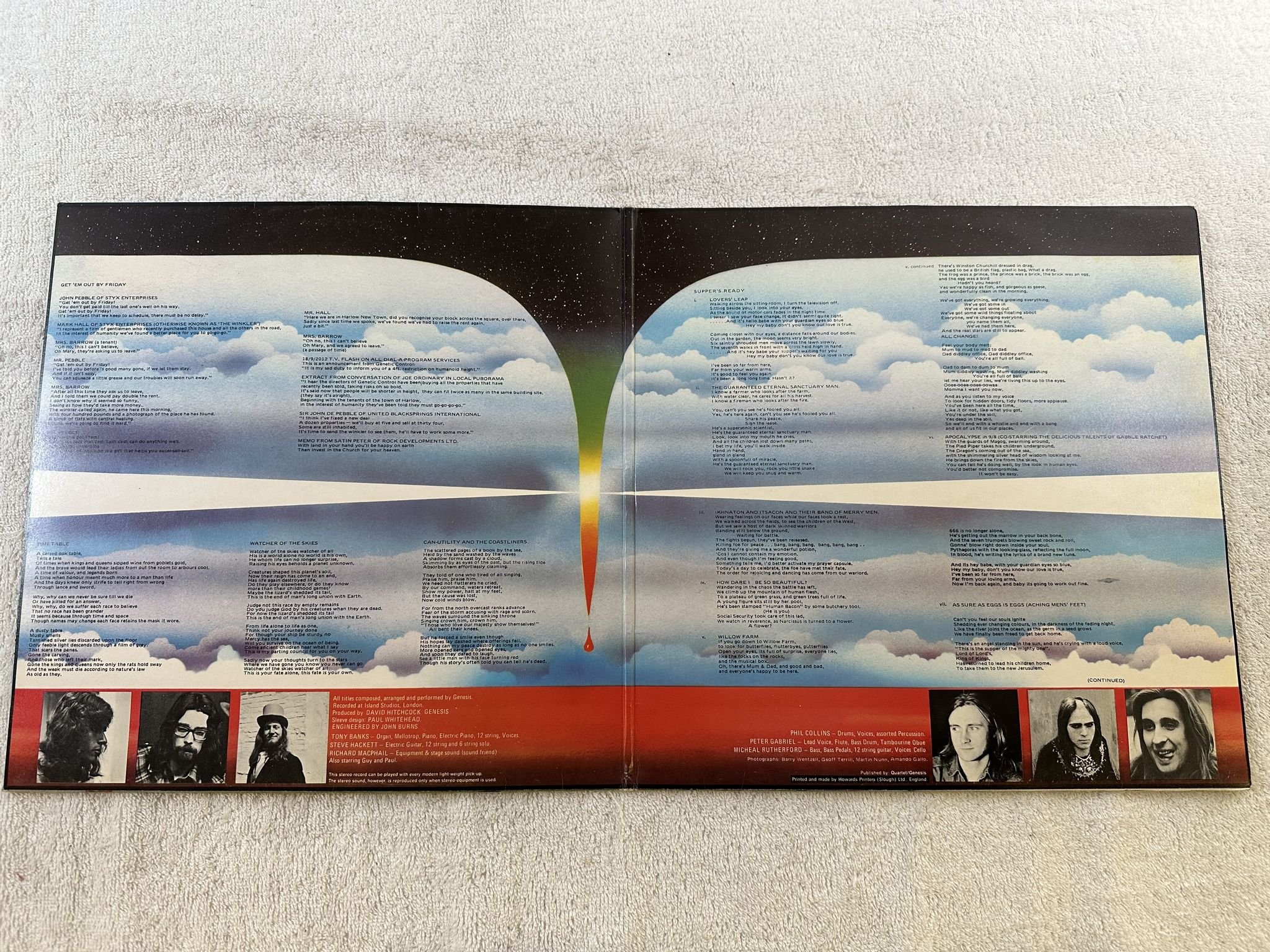 Omslagsbild för skivan GENESIS foxtrot LP UK THE FAMOUS CHARISMA LABEL CAS 1058