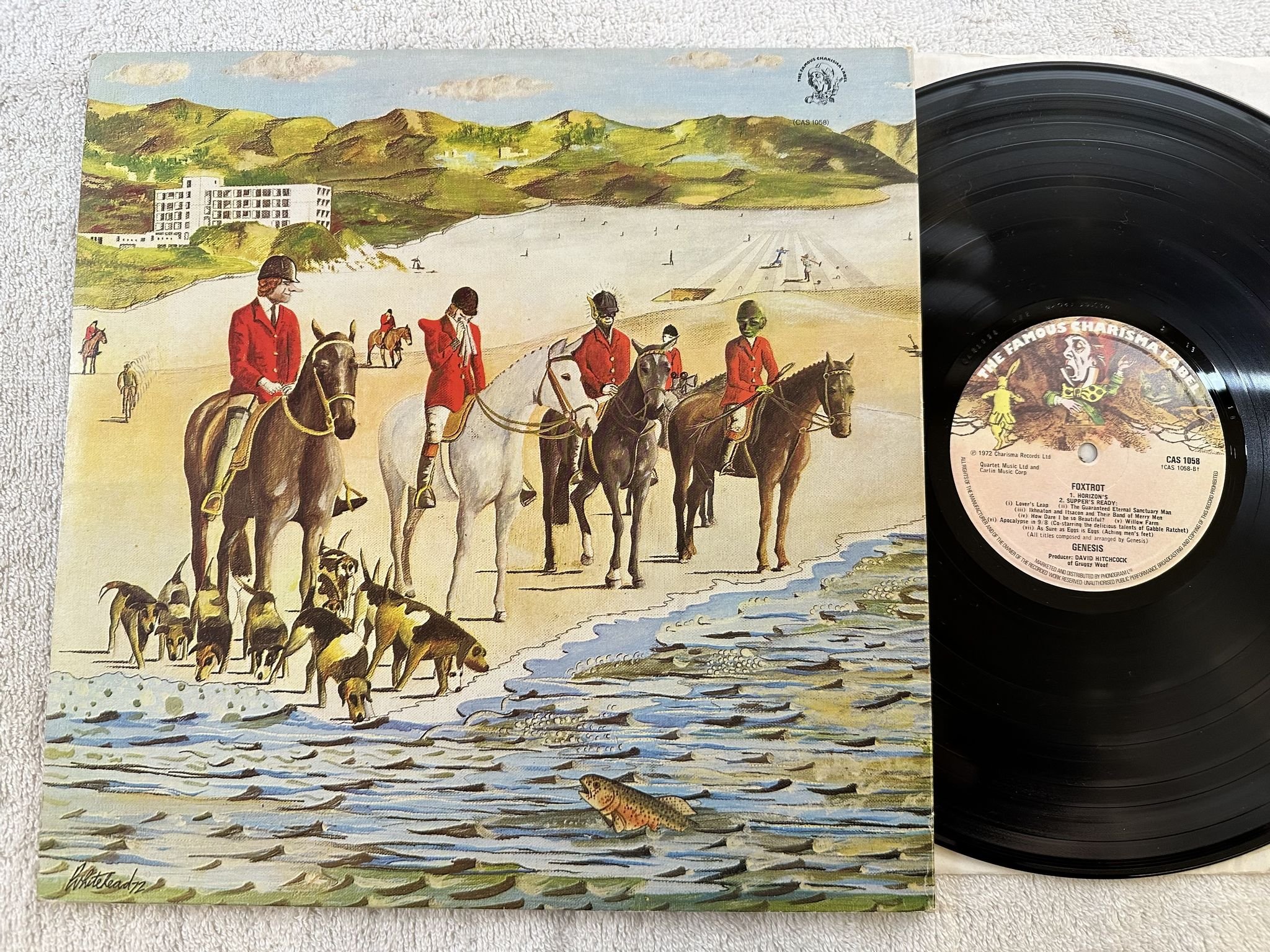 Omslagsbild för skivan GENESIS foxtrot LP UK THE FAMOUS CHARISMA LABEL CAS 1058