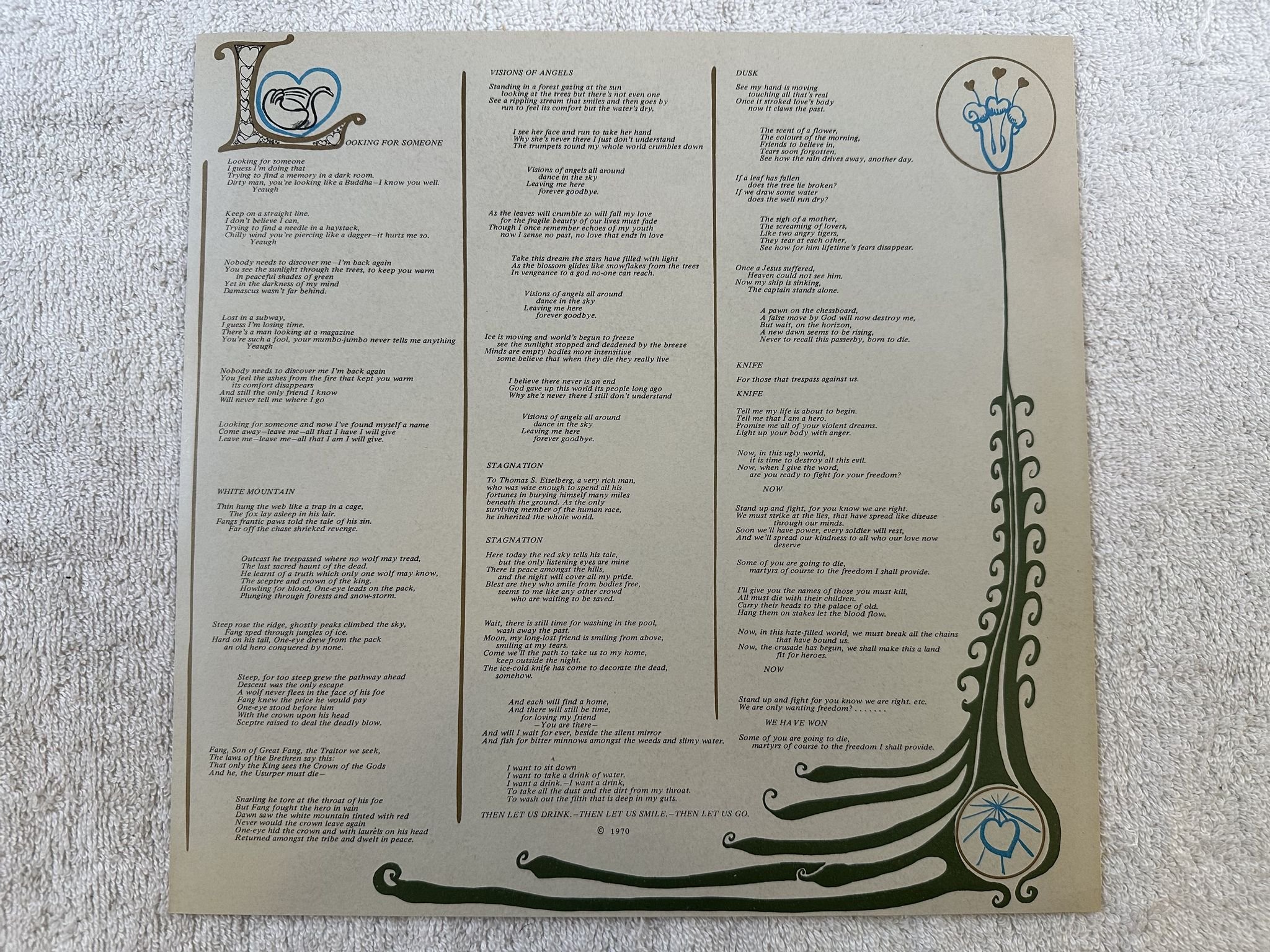 Omslagsbild för skivan GENESIS trespass LP Ger THE FAMOUS CHARISMA LABEL 6369905