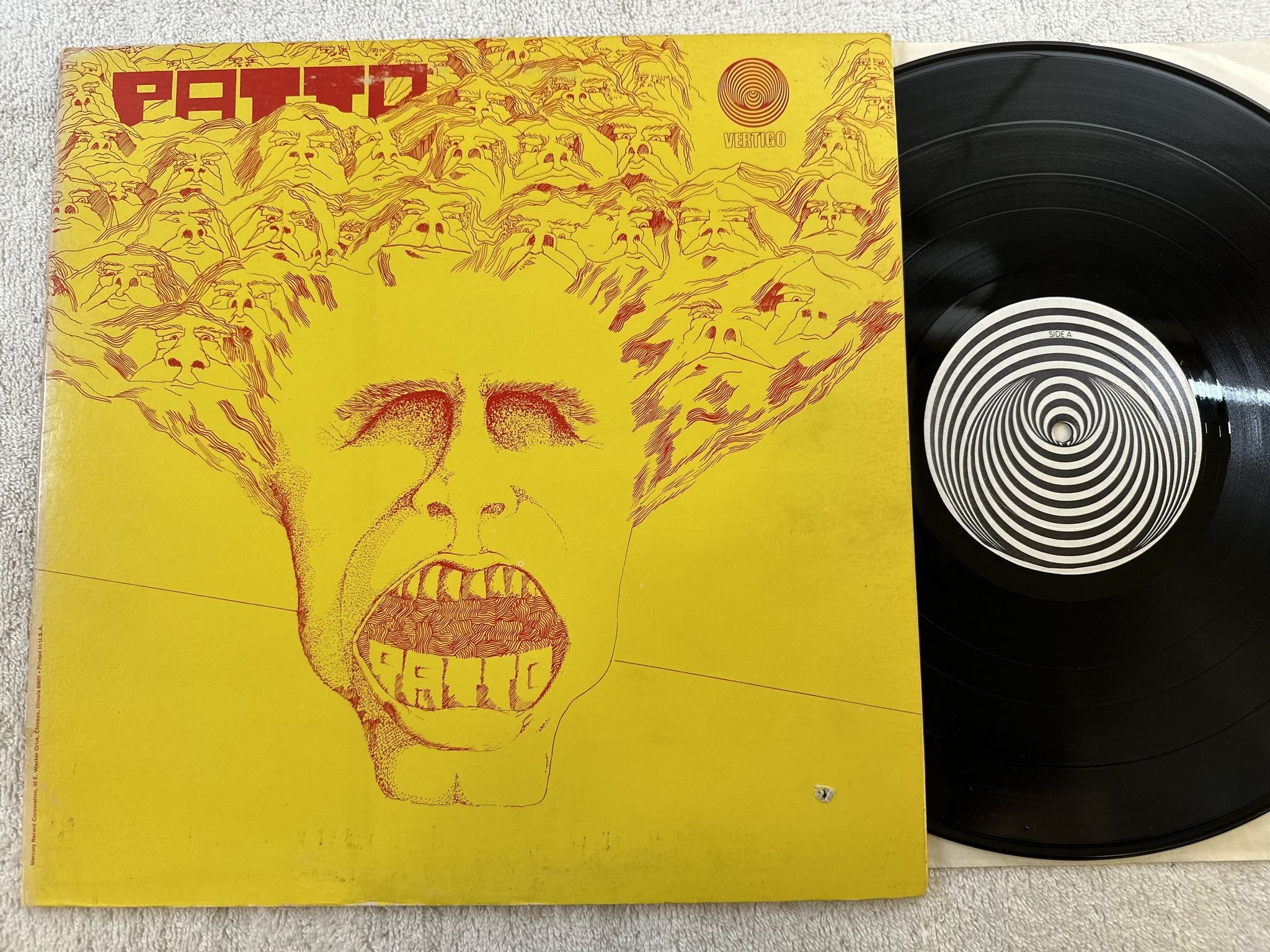 Omslagsbild för skivan PATTO s/t LP -71 US VERTIGO VEL-1001