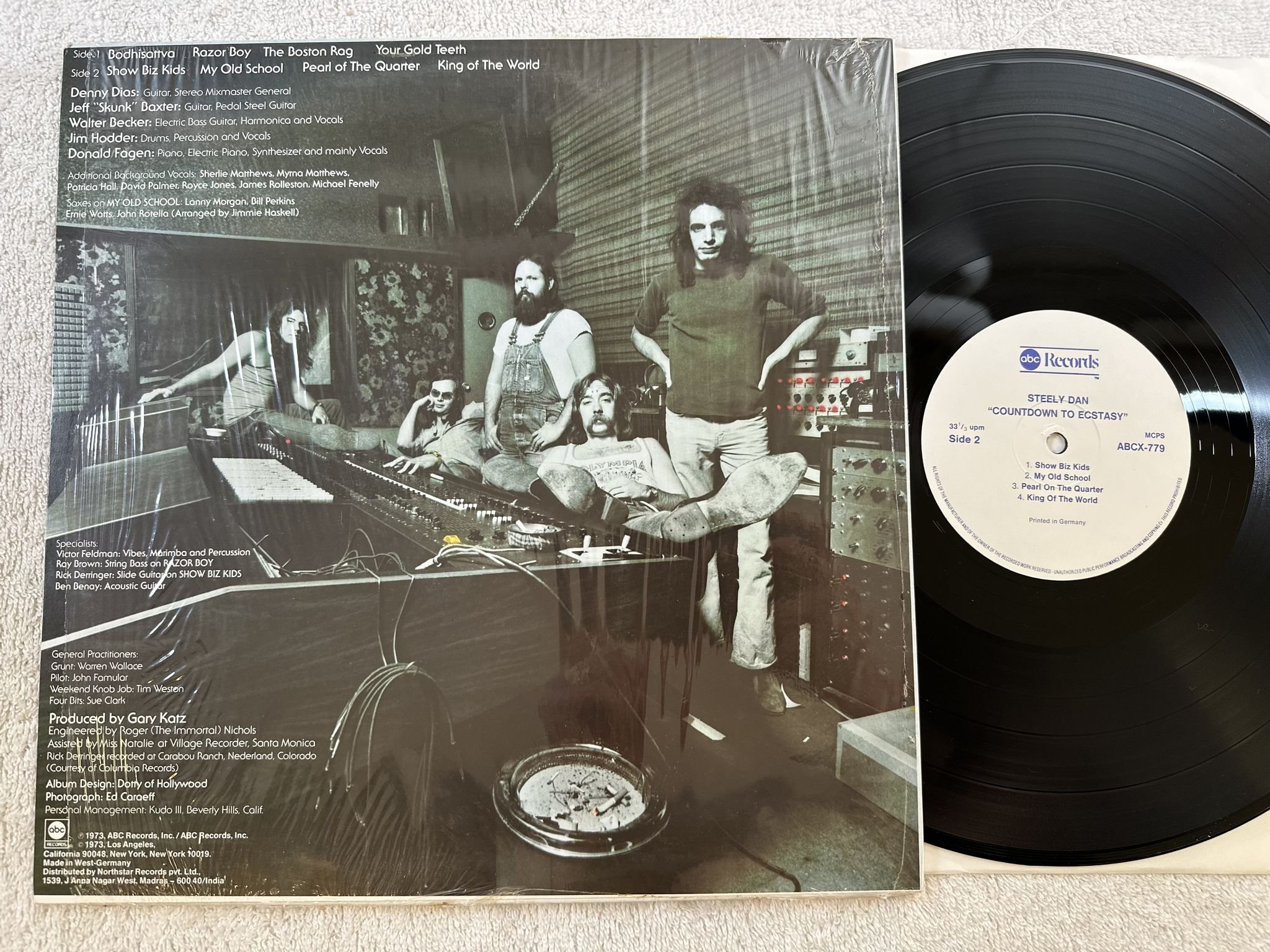 Omslagsbild för skivan STEELY DAN countdown to ecstasy LP Ger/India ABC ABCX-779