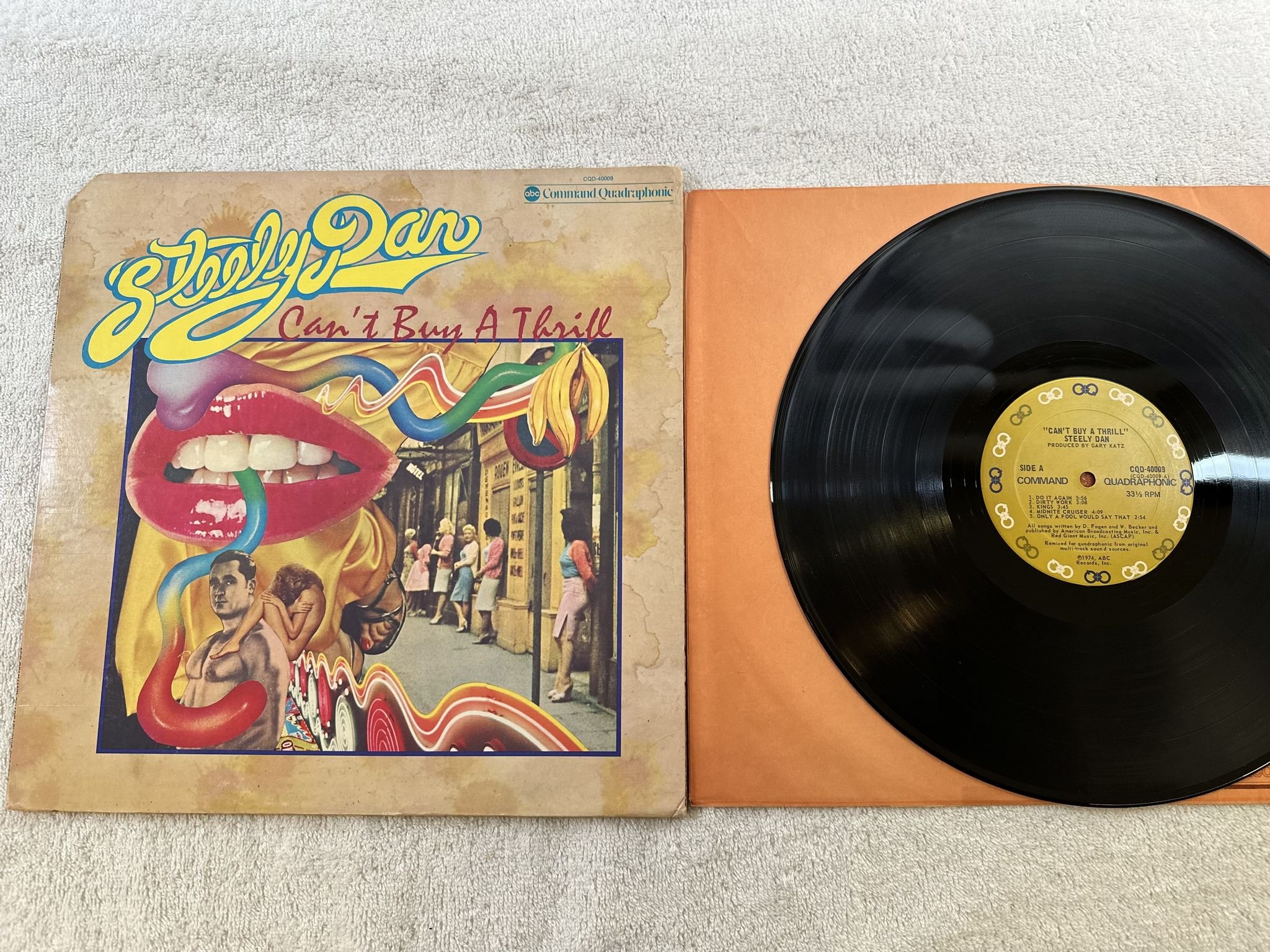 Omslagsbild för skivan STEELY DAN can't buy a thrill LP -74 US COMMAND quadraphonic CQD 40009