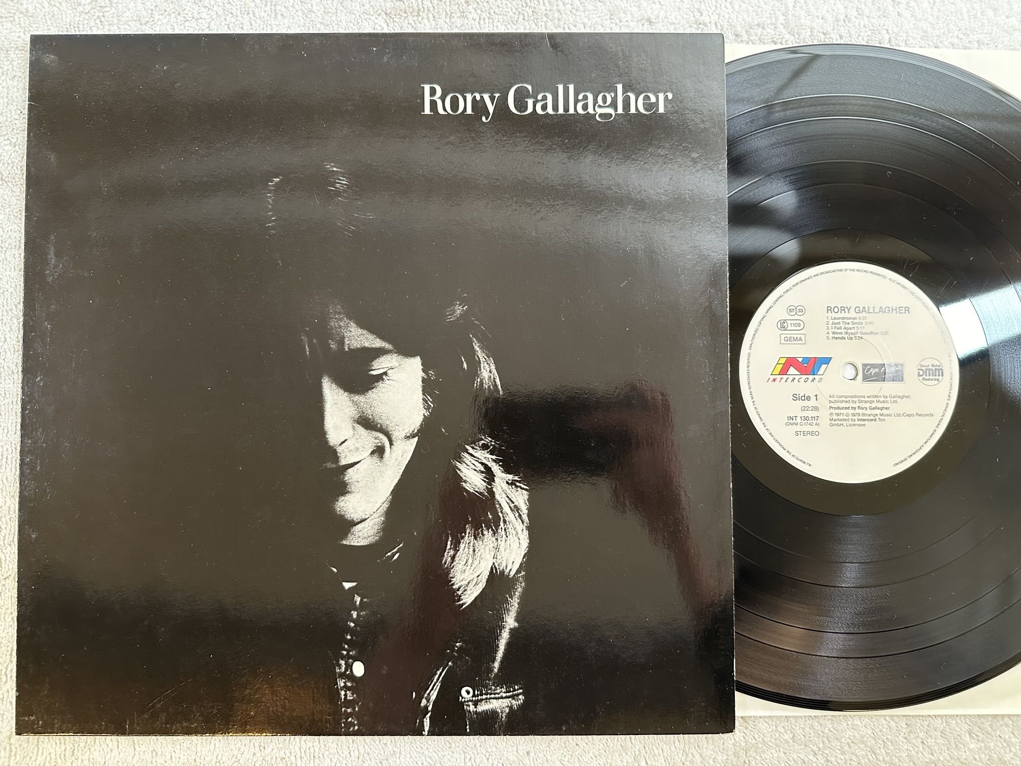Omslagsbild för skivan RORY GALLAGHER s/t LP -88 Ger INTERCORD INT 130117