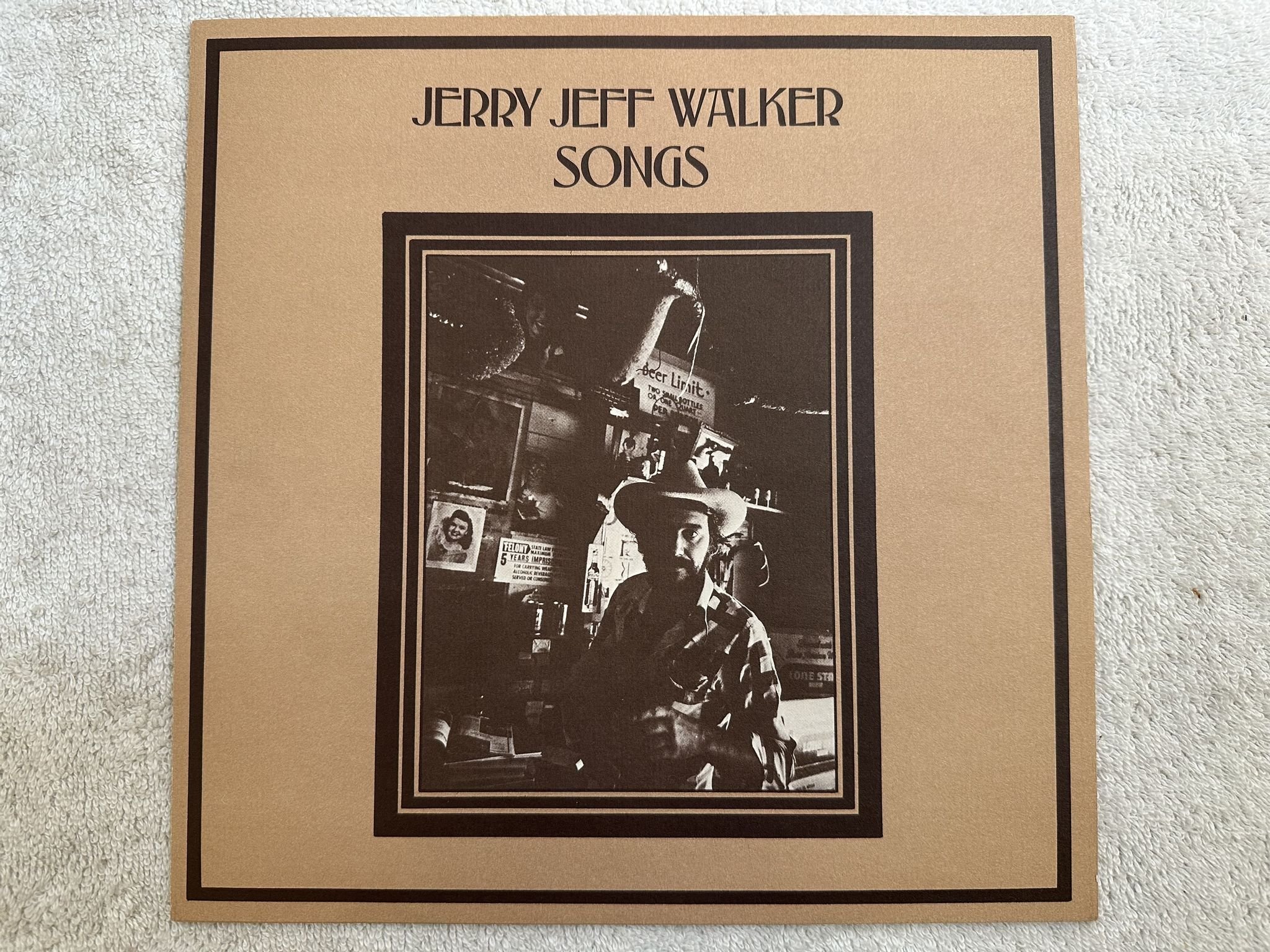 Omslagsbild för skivan JERRY JEFF WALKER s/t LP US DECCA DL 7-5384 *** TAN LABEL ***