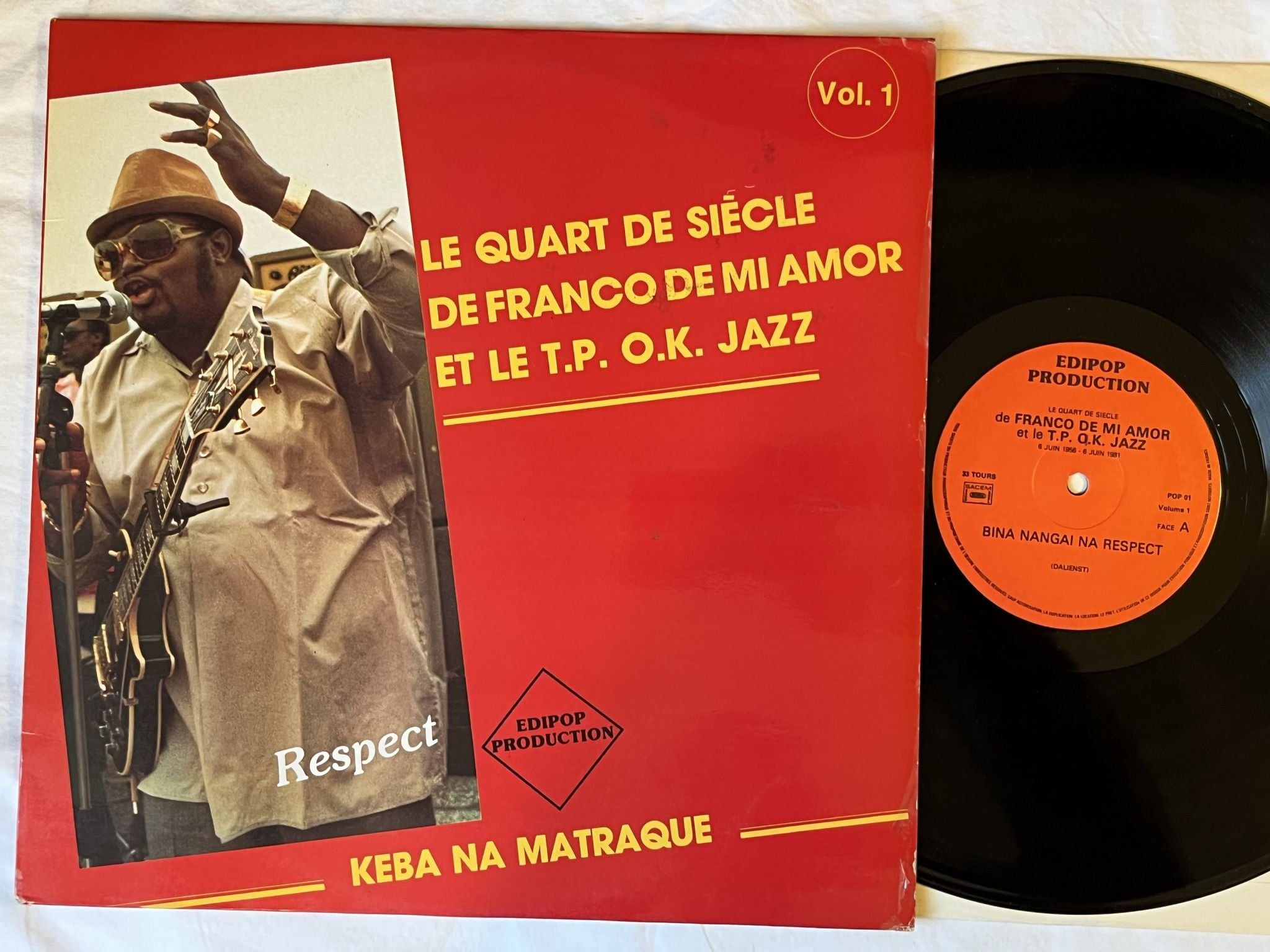 Omslagsbild för skivan Et Le T.P. O.K. Jazz – Keba Na Matraque Vol.1 LP -81 EDIPOP ** SOUKOUS **