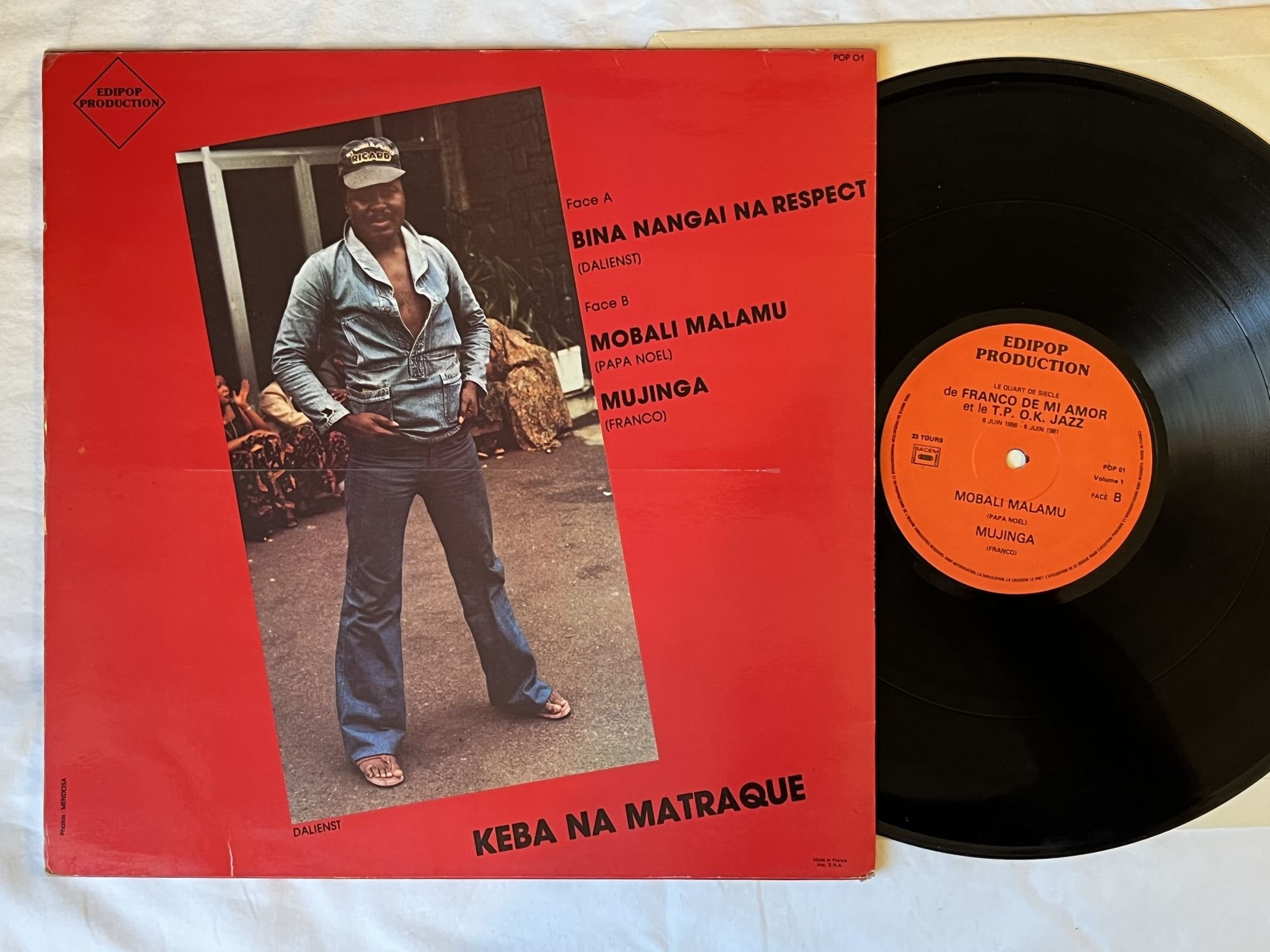 Omslagsbild för skivan Et Le T.P. O.K. Jazz – Keba Na Matraque Vol.1 LP -81 EDIPOP ** SOUKOUS **
