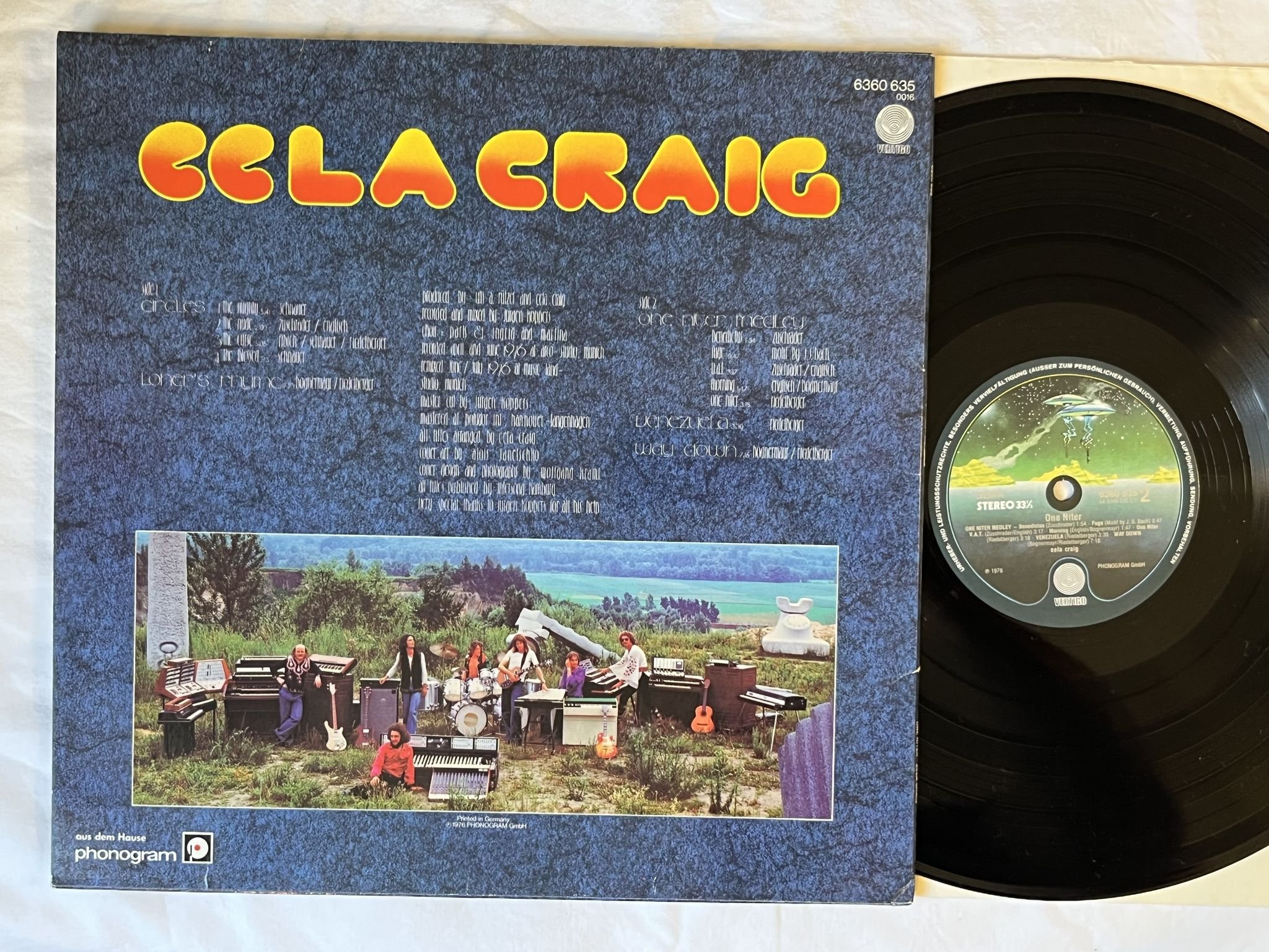 Omslagsbild för skivan CELA CRAIG one niter LP -76 Ger VERTIGO 6360635