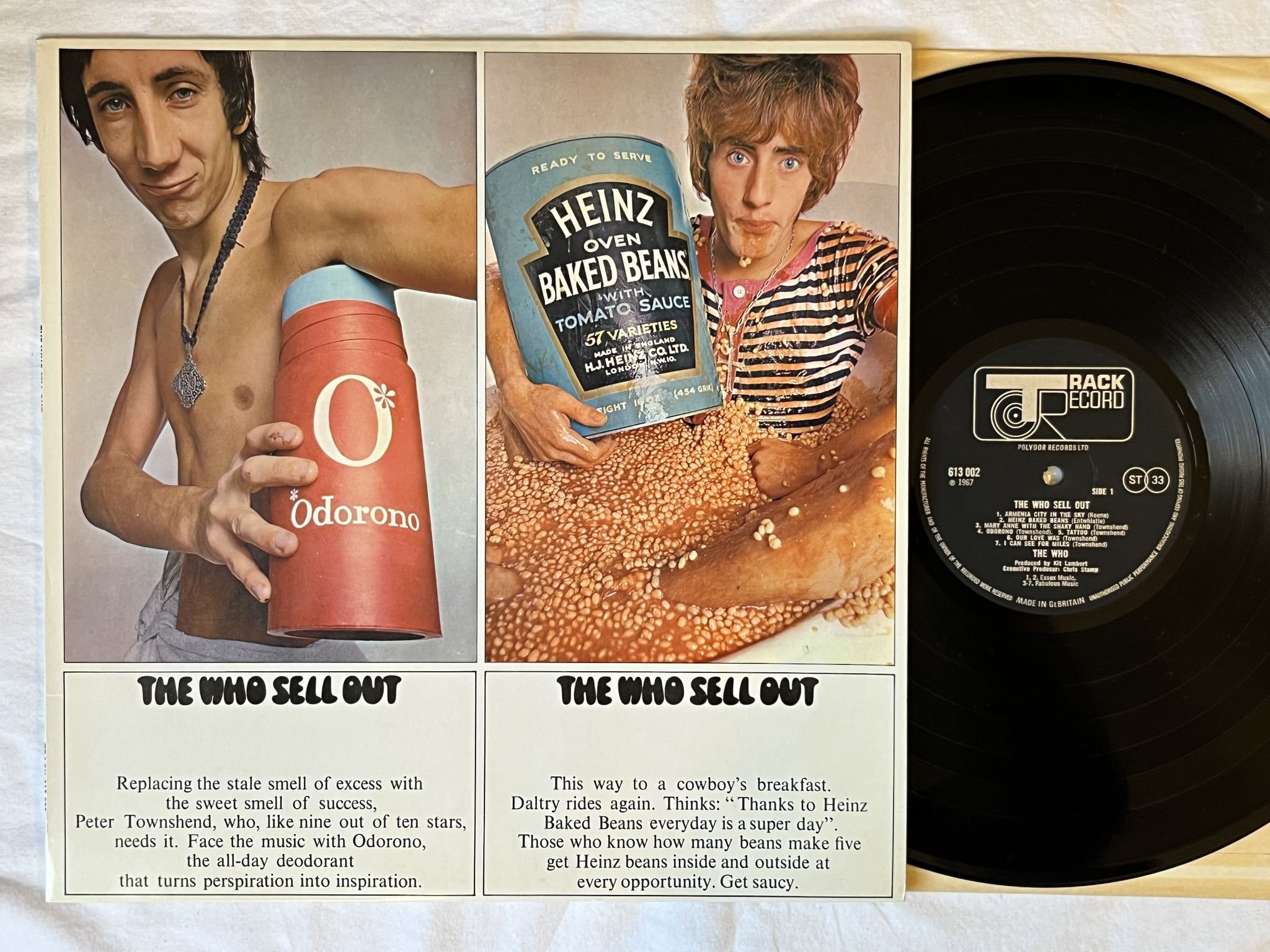 Omslagsbild för skivan THE WHO sell out LP -67 UK TRACK 613002 *** RARE CLASSIC ***