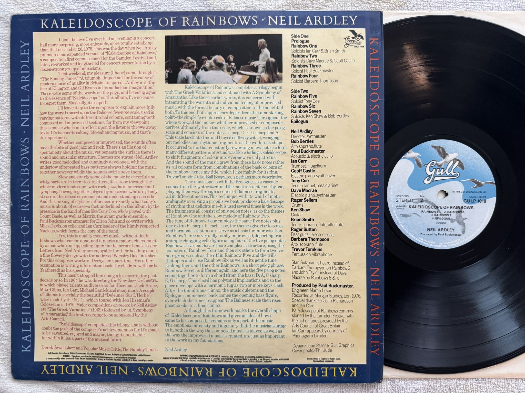 Omslagsbild för skivan NEIL ARDLEY Kaleidoscope Of Rainbows LP -76 UK GULL GULP 1018