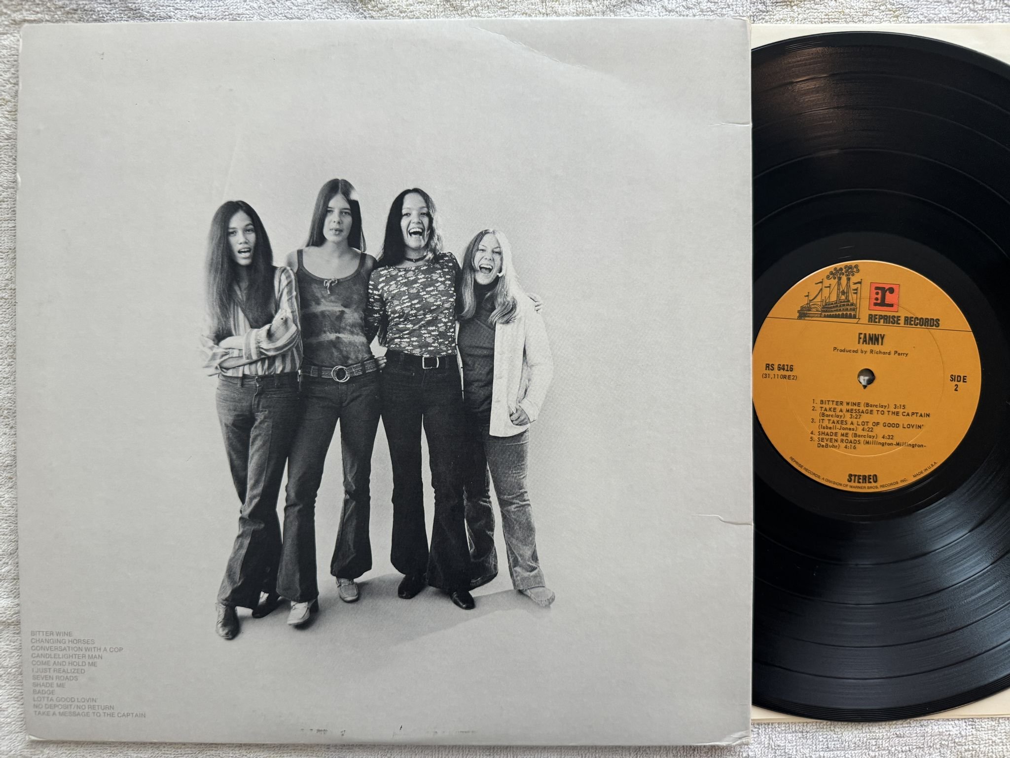 Omslagsbild för skivan FANNY s/t LP -70 US REPRISE RS 6416 *** RARE PSYCH / POP ***