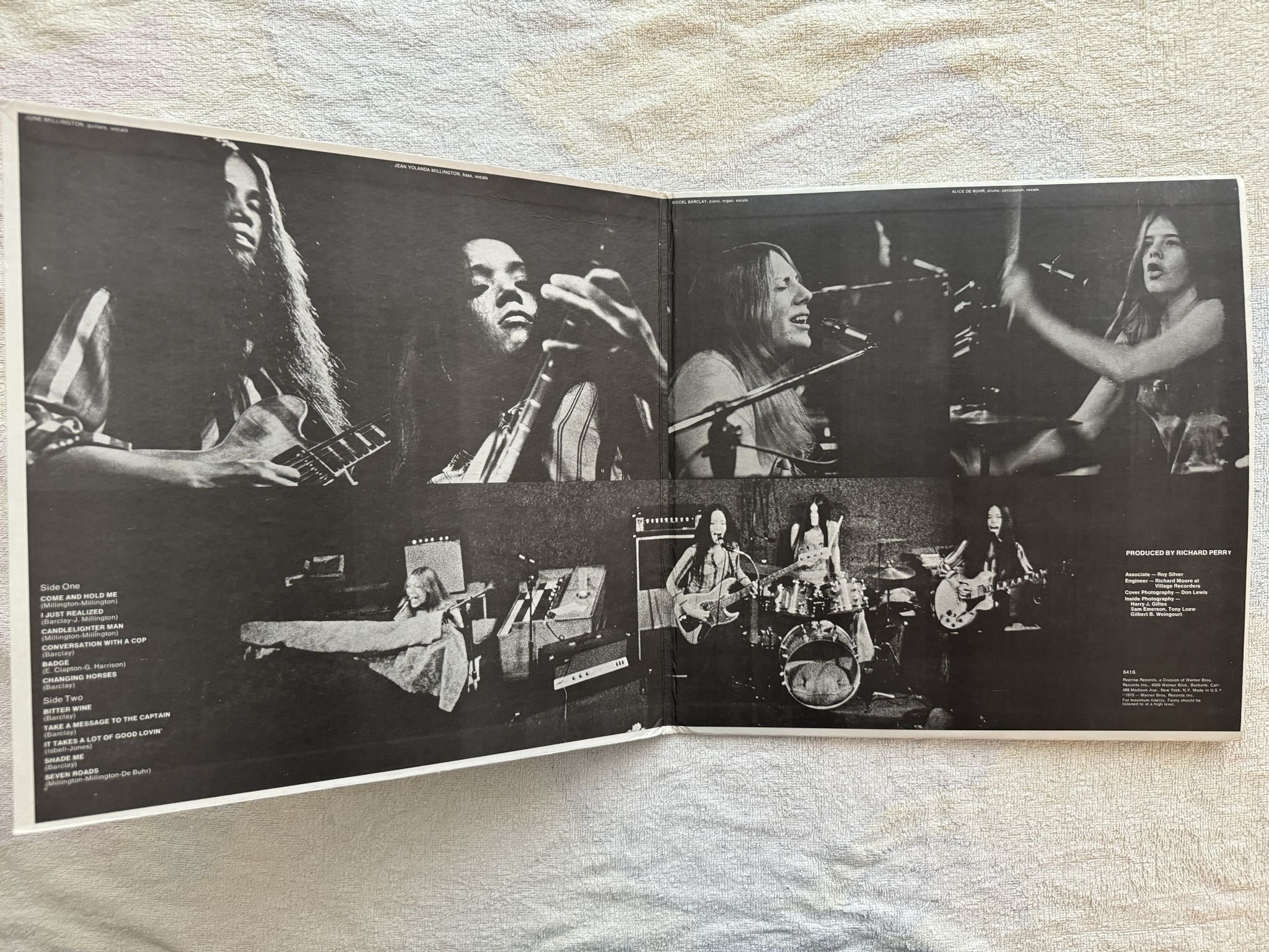 Omslagsbild för skivan FANNY s/t LP -70 US REPRISE RS 6416 *** RARE PSYCH / POP ***