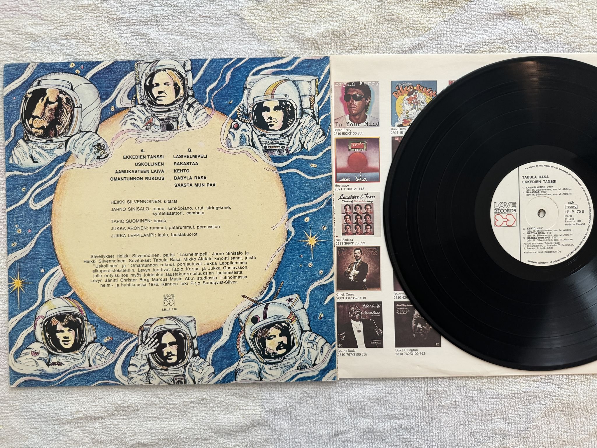 Omslagsbild för skivan TABULA RASA Ekkedien Tanssi LP -76 Finland LOVE LRLP 170 *** RARE PROGG ***