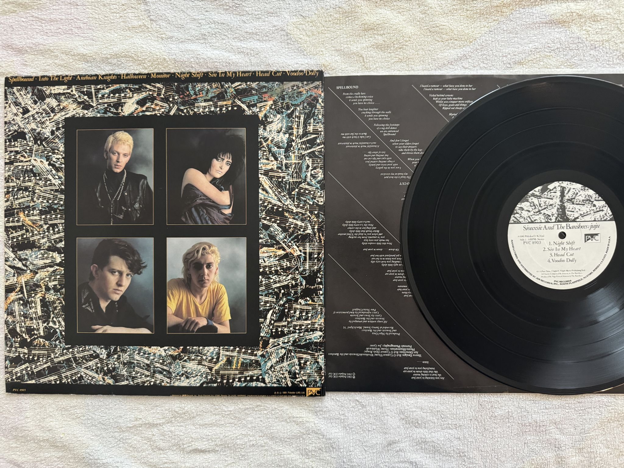 Omslagsbild för skivan SIOUXSIE AND THE BANSHEES juju LP -81 US PVC 8903