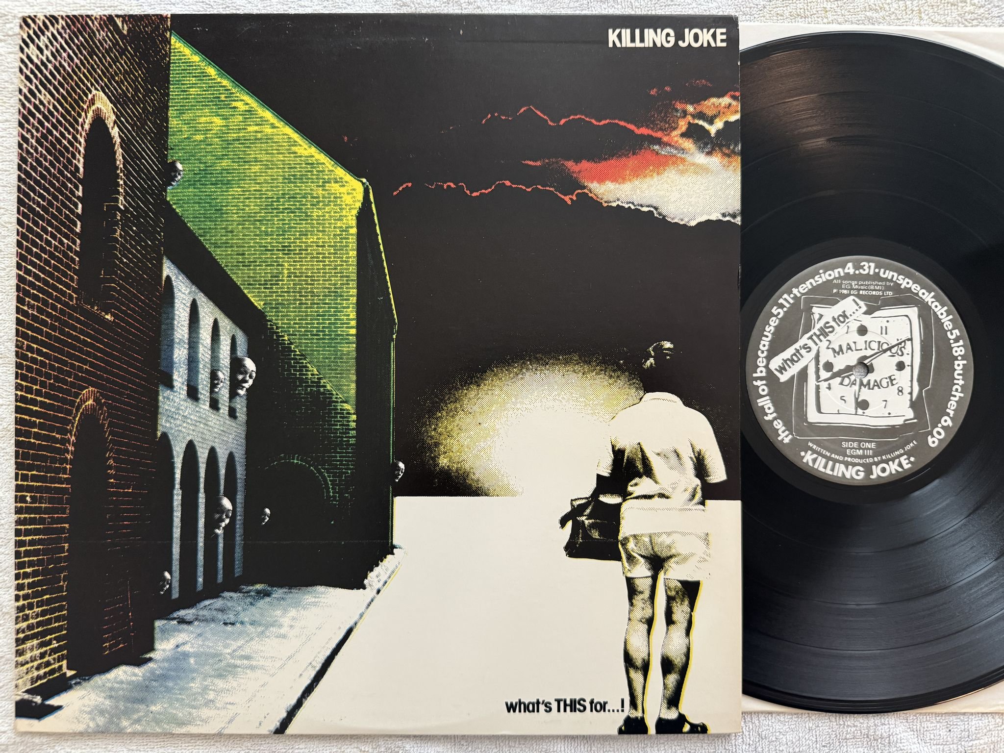 Omslagsbild för skivan KILLING JOKE What's This For...! LP -81 US Editions EG – EGM 111