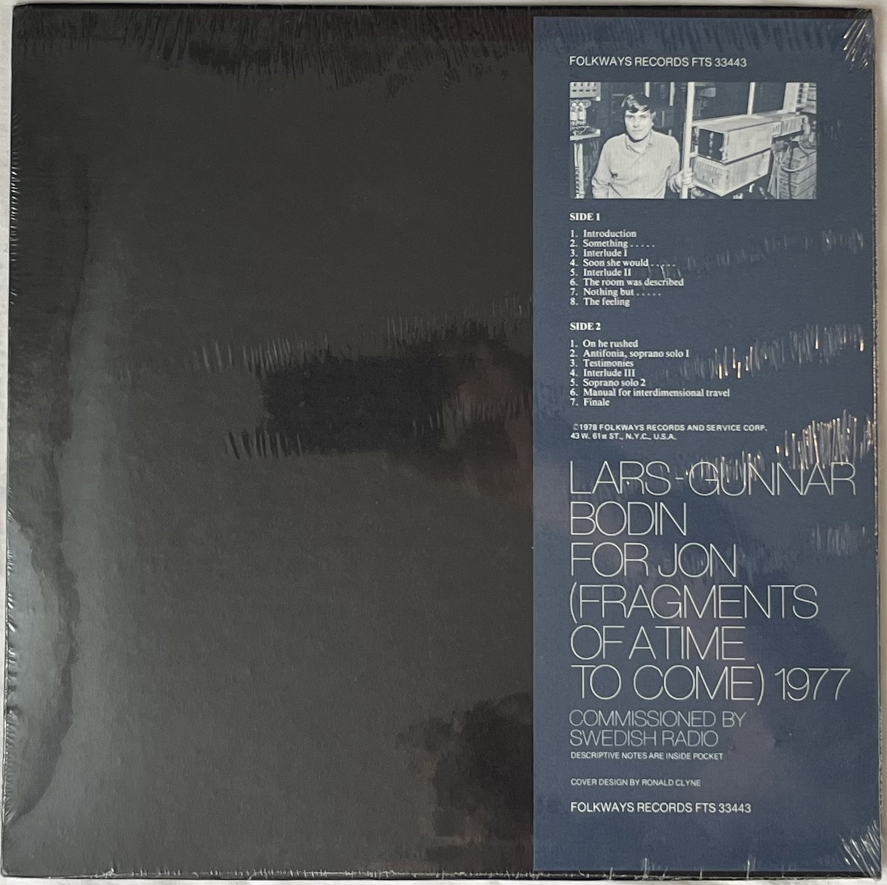 Omslagsbild för skivan LARS-GUNNAR BODIN for jon LP -78 US FOLKWAYS FTS 33443