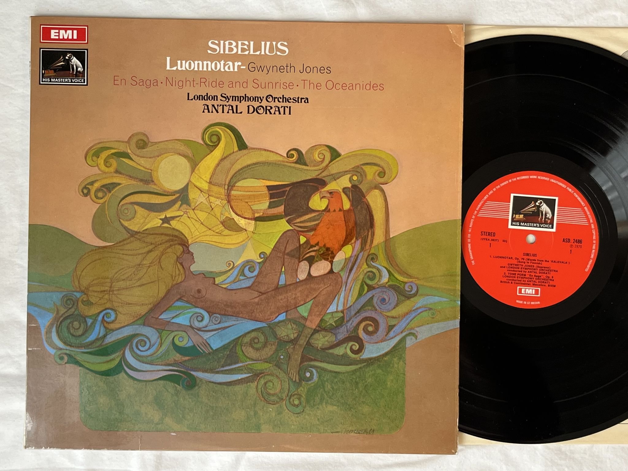 Omslagsbild för skivan ANTAL DORATI Sibelius: LP -70 UK HMV ASD 2486