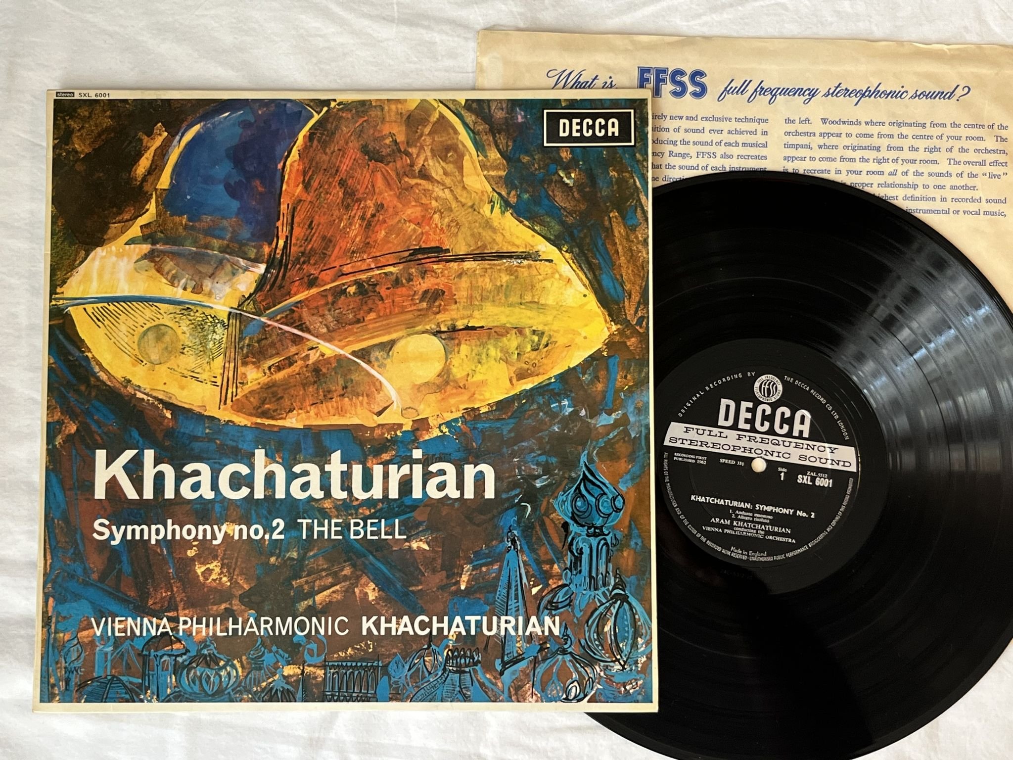 Omslagsbild för skivan KHATCHATURIAN Symphony No 2 LP -62 UK DECCA SXL 6001