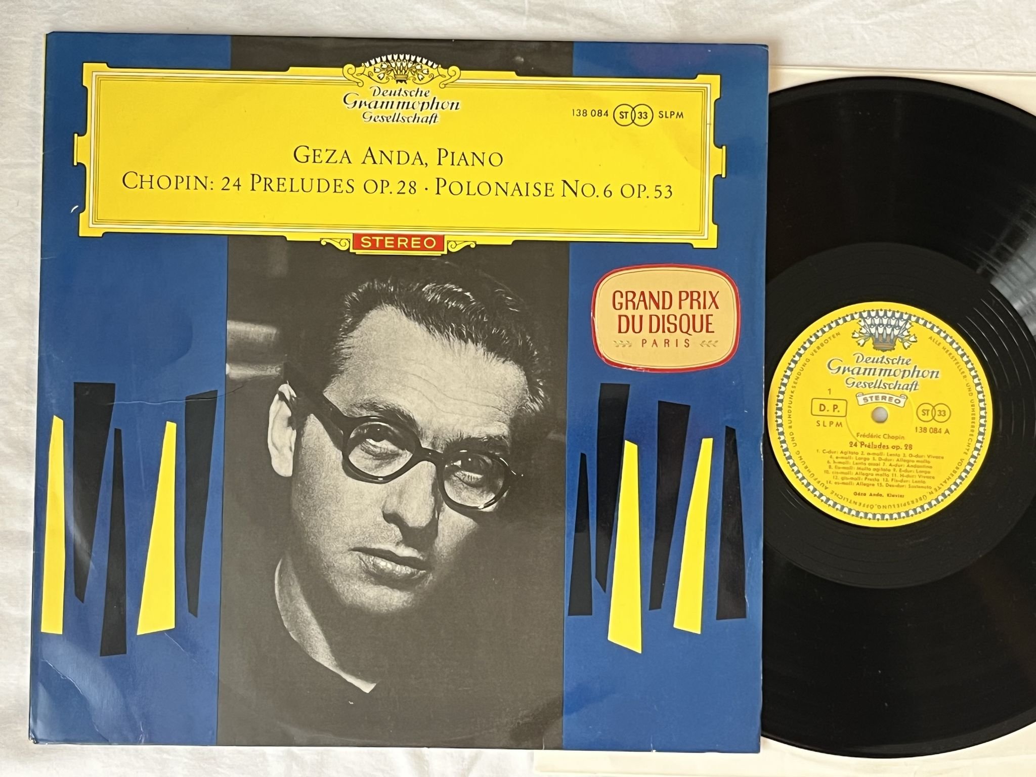 Omslagsbild för skivan GEZA ANDA Chopin: 24 Préludes Op. 28 LP -60/62 Ger DGG red 138084