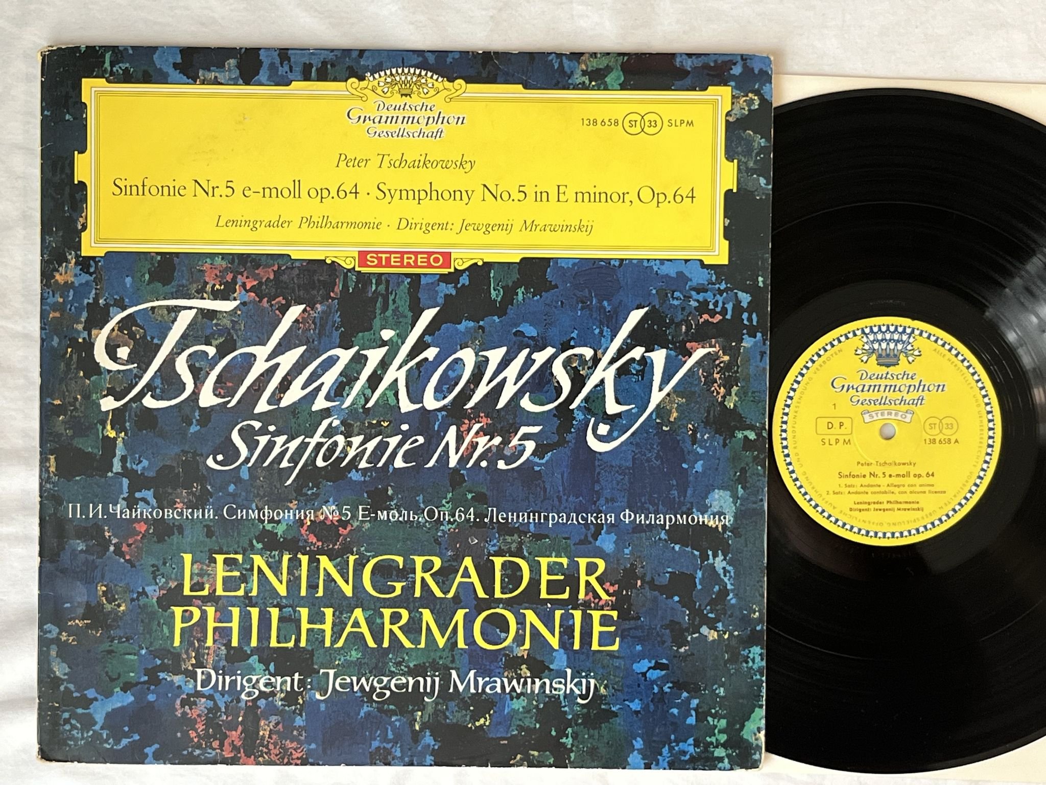 Omslagsbild för skivan MRAWINSKIJ Tschaikowsky: symphony No 5 LP -61 Ger DGG red 138658