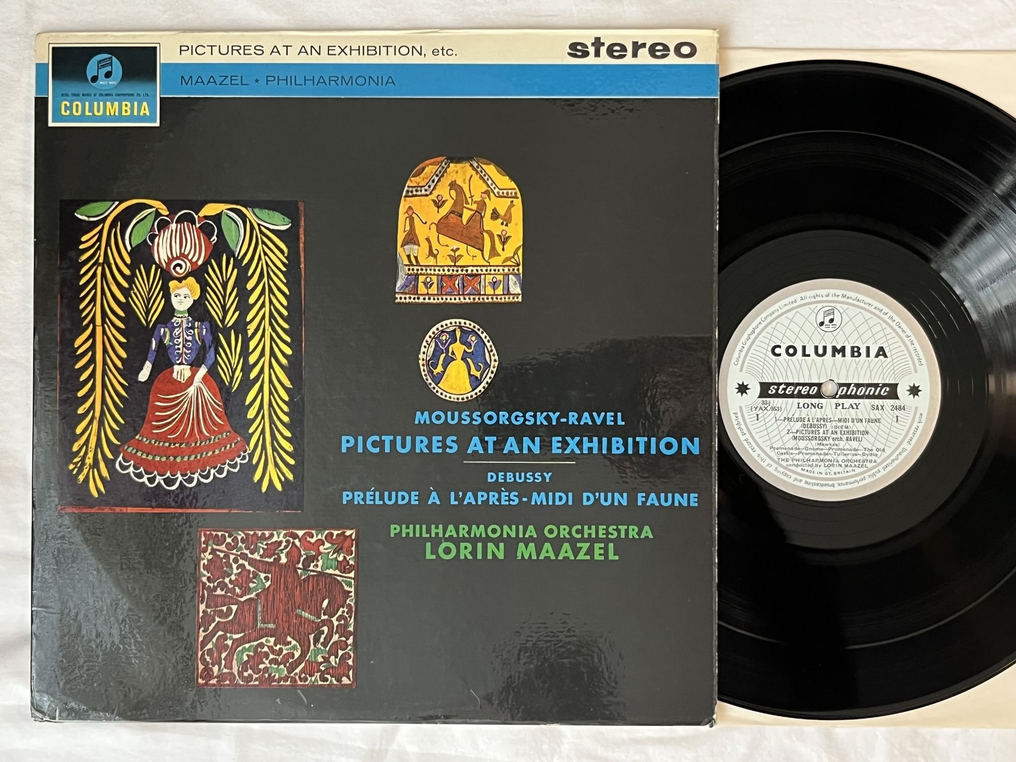 Omslagsbild för skivan LORIN MAAZEL Pictures At An Exhibition LP -63 UK COLUMBIA SAX 2484