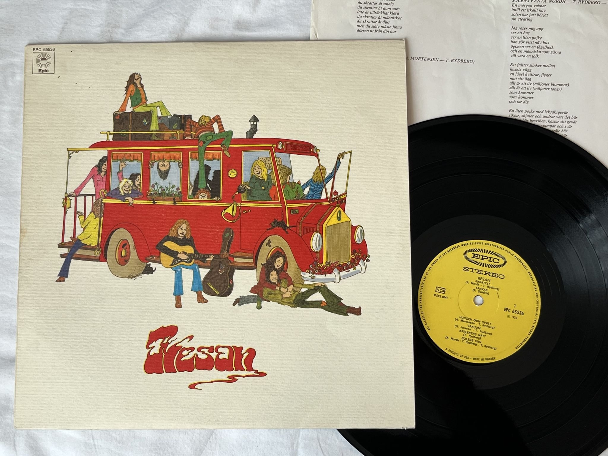 Omslagsbild för skivan RESAN - s/t LP -73 Swe EPIC EPC 65536 *** MEGA RARE PROG ROCK ***